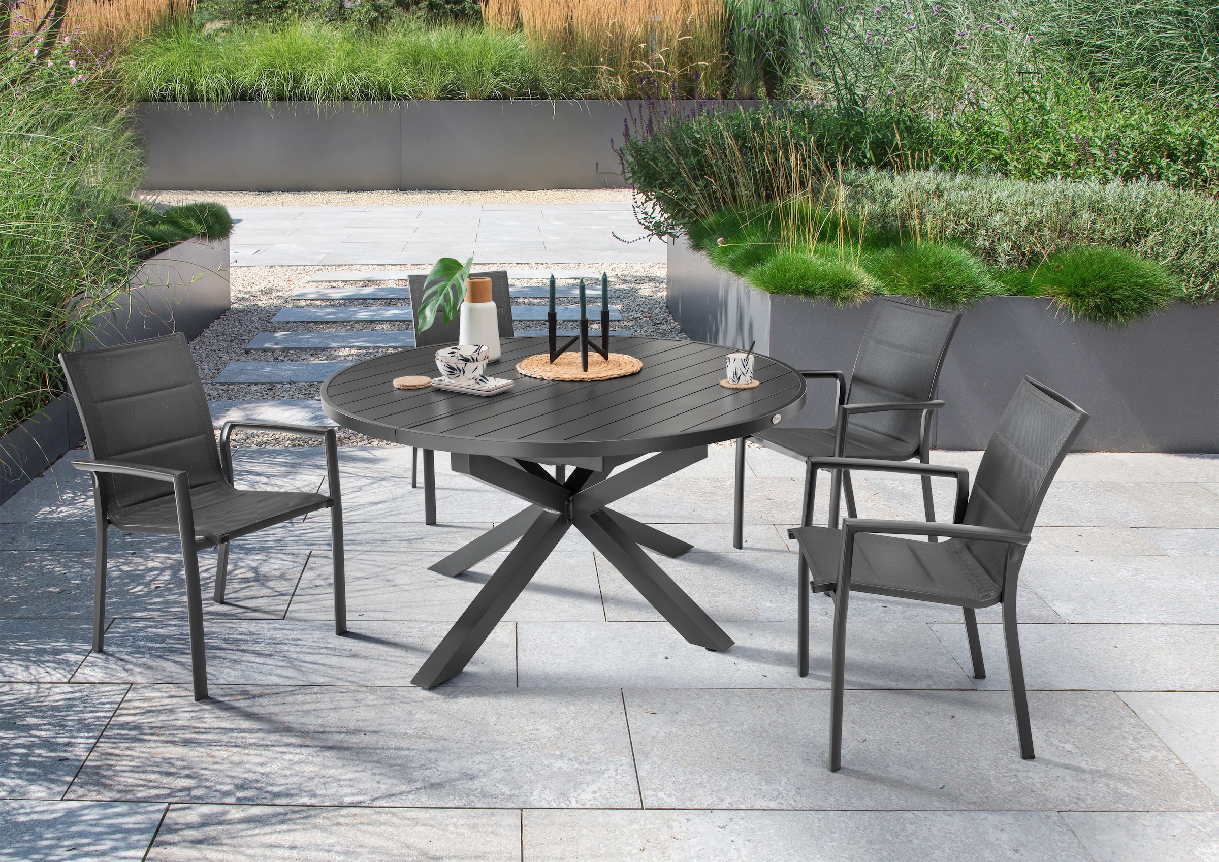Destiny Garten-Essgruppe "COSTA ARONA", (Set, 5 tlg.), 4 Sessel, 1 Tisch au günstig online kaufen