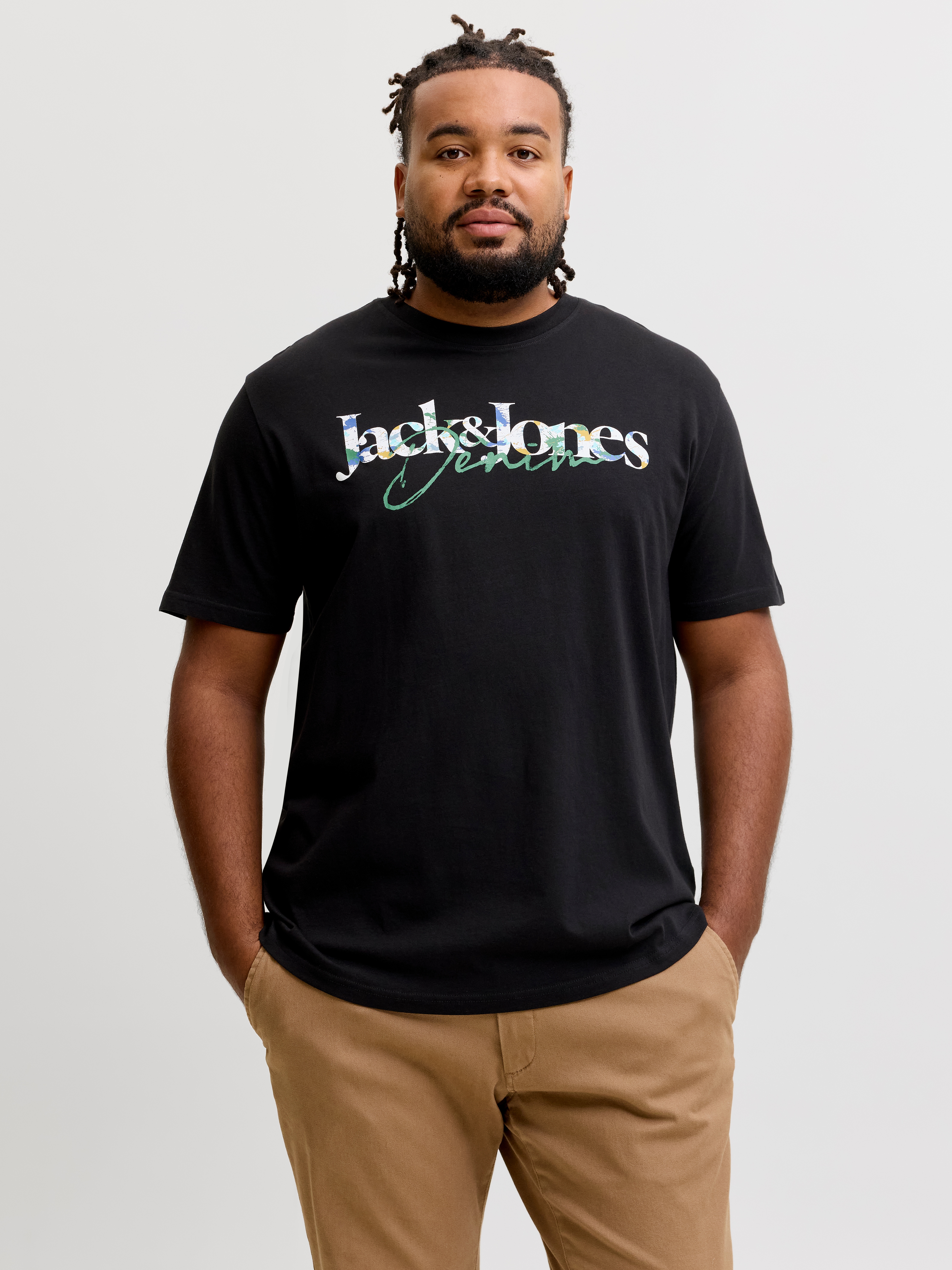 Jack & Jones PlusSize Rundhalsshirt "JJTOM TEE SS CREW NECK SN PLS" Baumwolle, regular fit