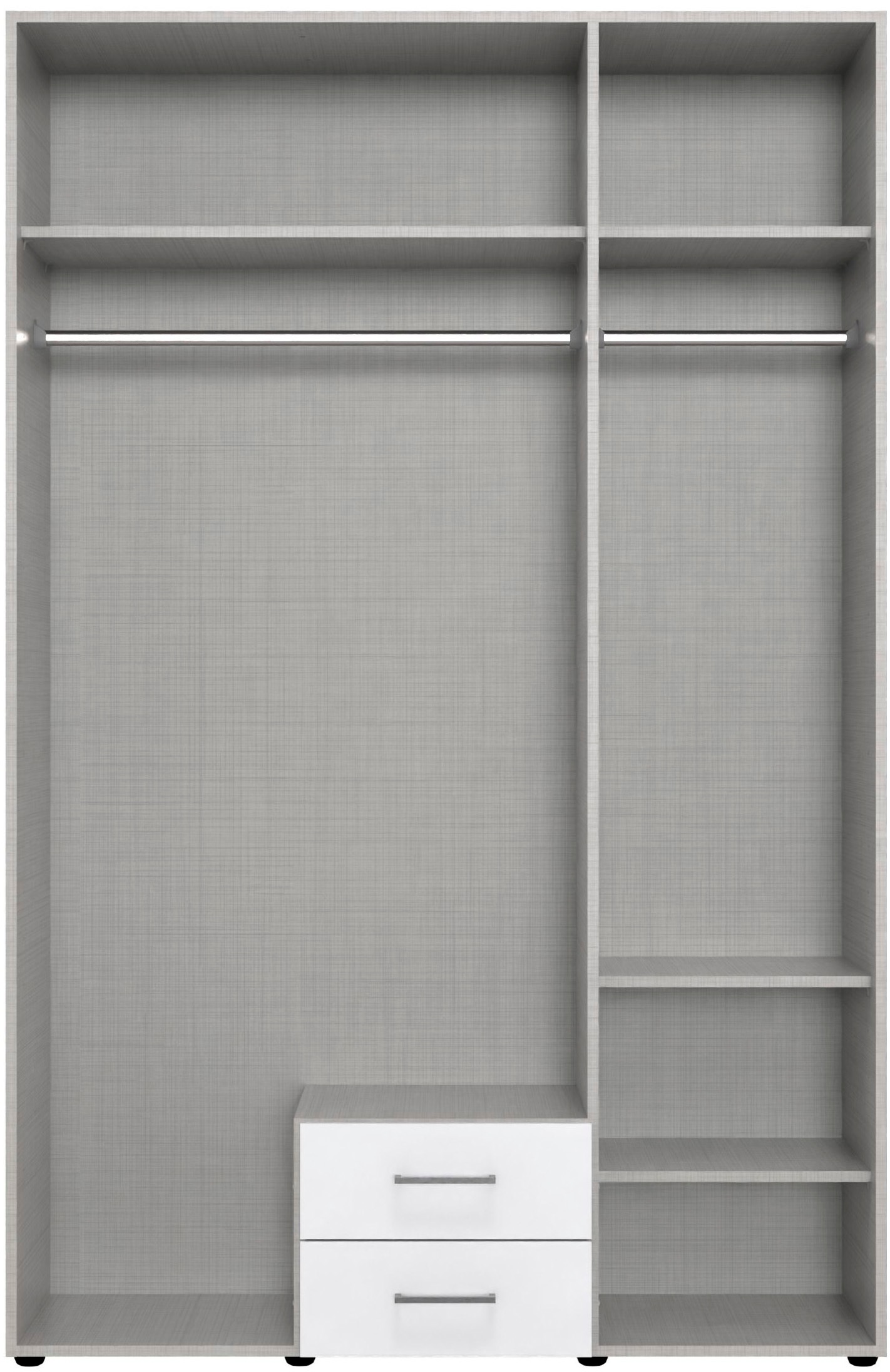 Thumbnail - Wimex Drehtürenschrank "Mugano" mit langen oder kurzen Griffen aus Metall, wahlweise mit oder ohne Spiegel, mit Schublad...