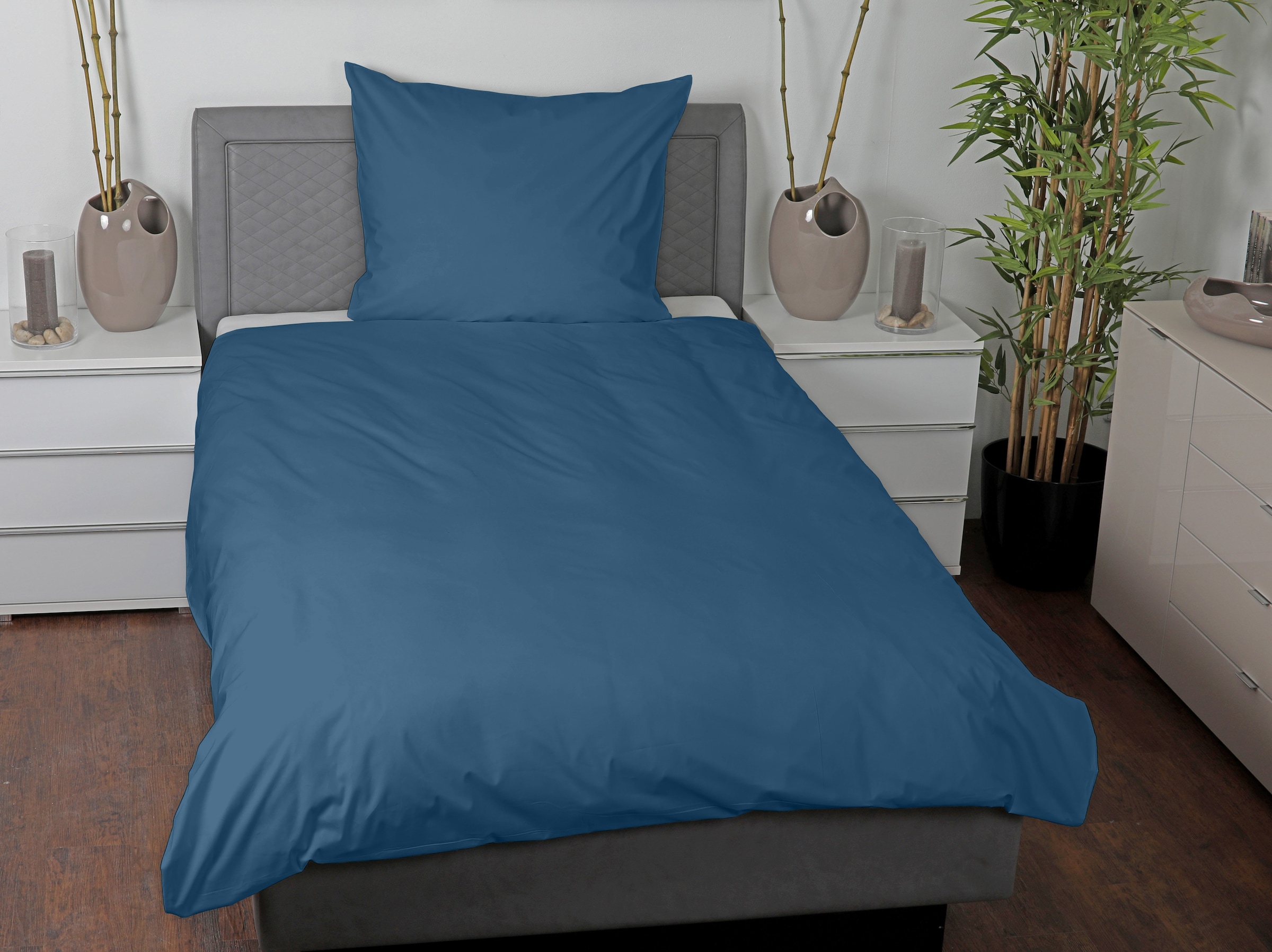 CASATEX Bettwäsche »Uni«, Uni Design, Reißverschluss, tolle Farben