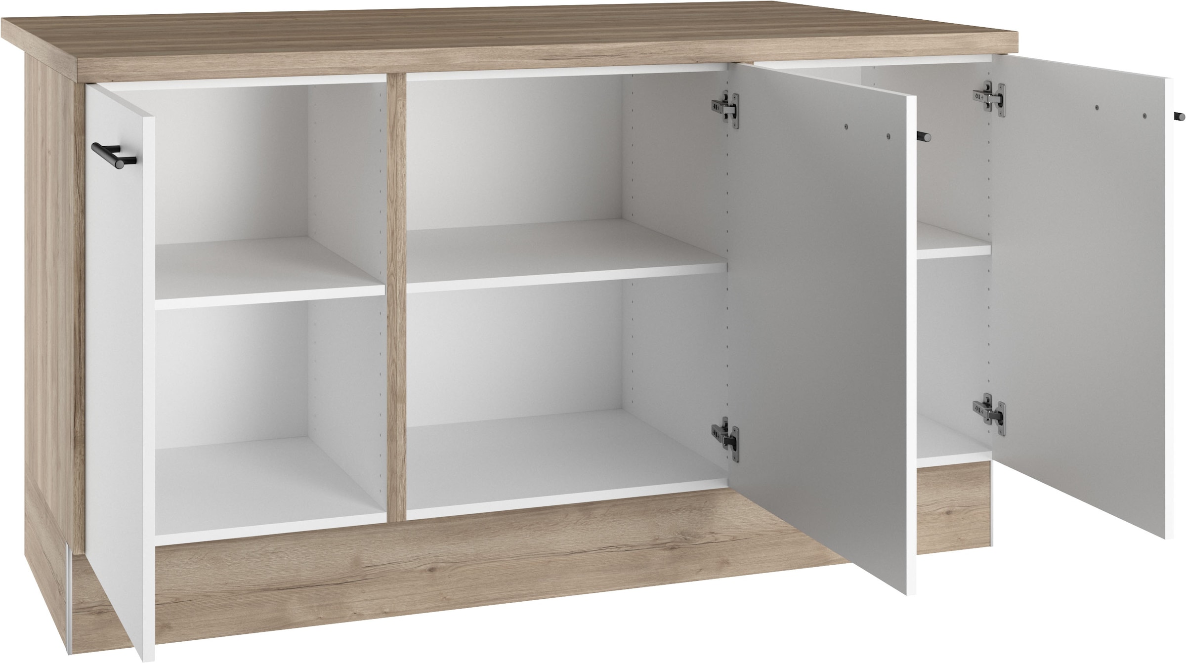 OPTIFIT Kücheninsel »Fiona« Breite 161 cm, Soft-Close, höhenverstellbare Füße, Metallgriffe