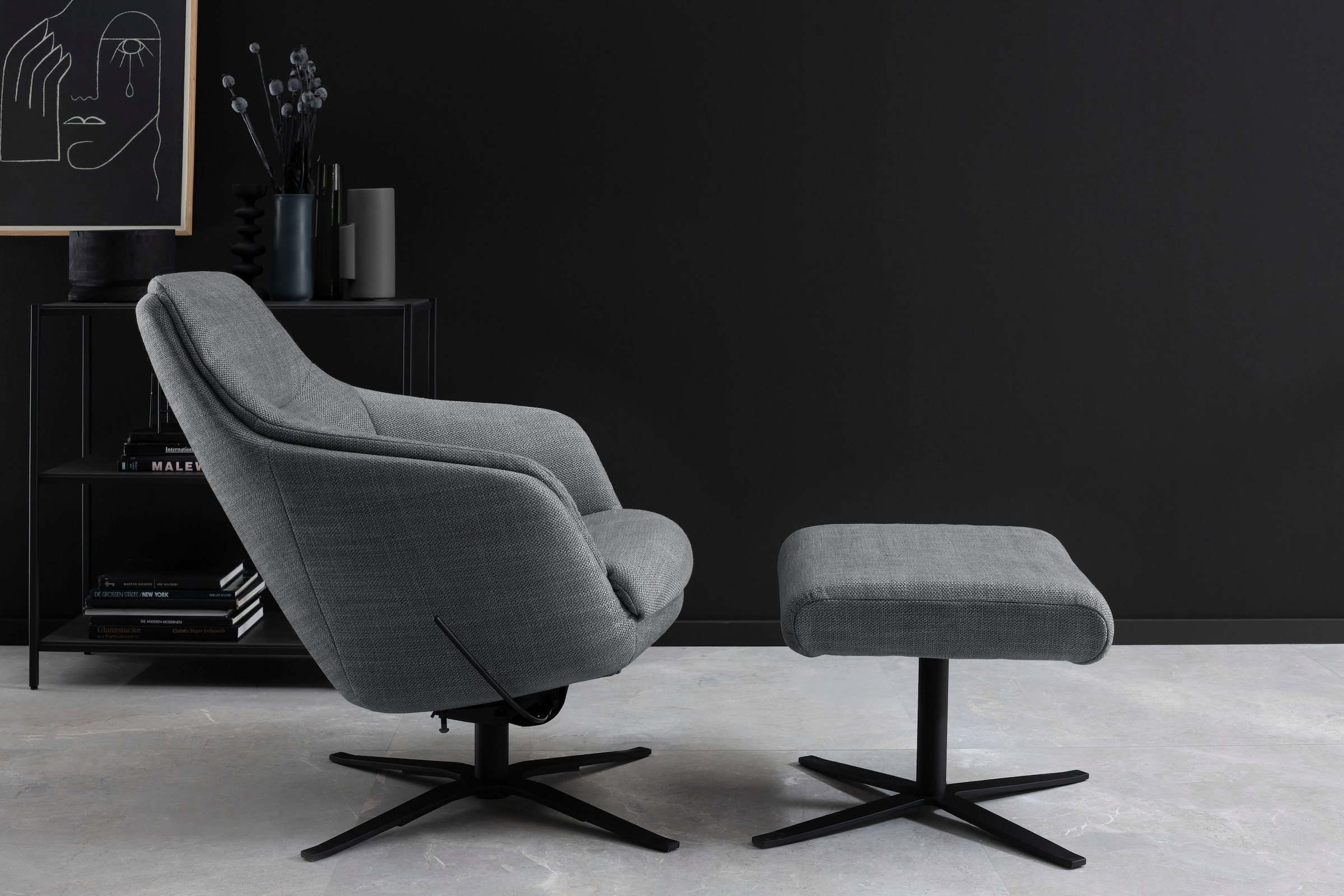 SCHÖNER WOHNEN-Kollektion Drehsessel »Sky Sessel bequemer Loungesessel mit tollem Sitzkomfort«, wahlweise mit Wippfunktion für noch mehr Wohlfühlkomfort