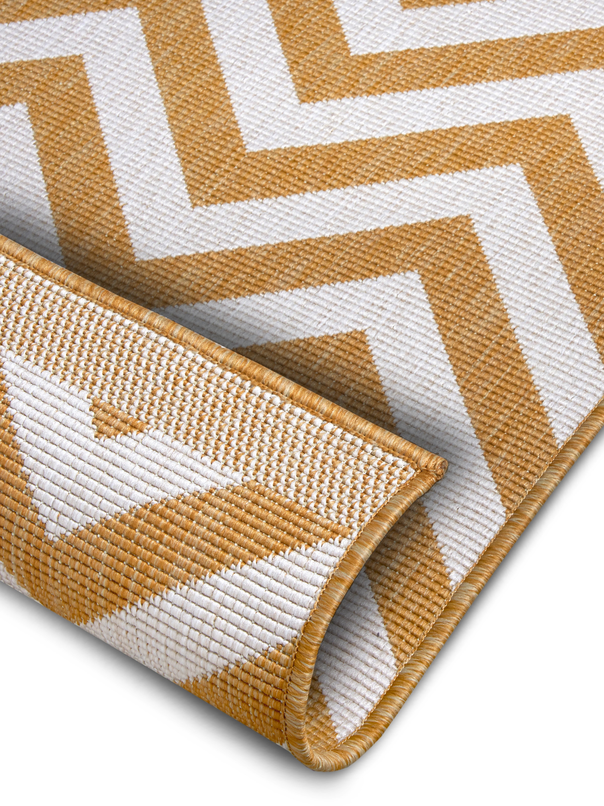 NORTHRUGS Teppich »Palma Wendeteppich«, rechteckig, 5 mm Höhe, In-& Outdoor, Wetterfest, Balkon, Läufer, Wohnzimmer, Wasserfest