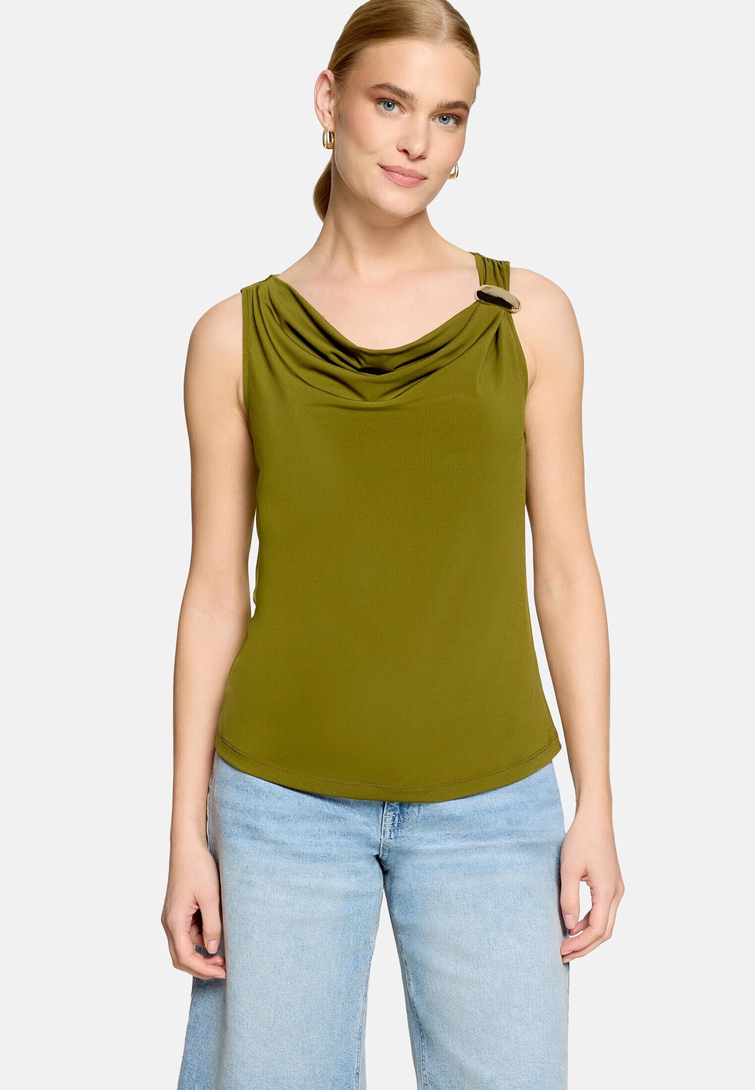 Zero T-Shirt »Damen mit Wasserfallausschnitt« 1 Material