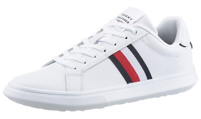 Tommy Hilfiger Sneaker »CORPORATE LEATHER CUP STRIPES«, mit Zierband in Logofarben kaufen