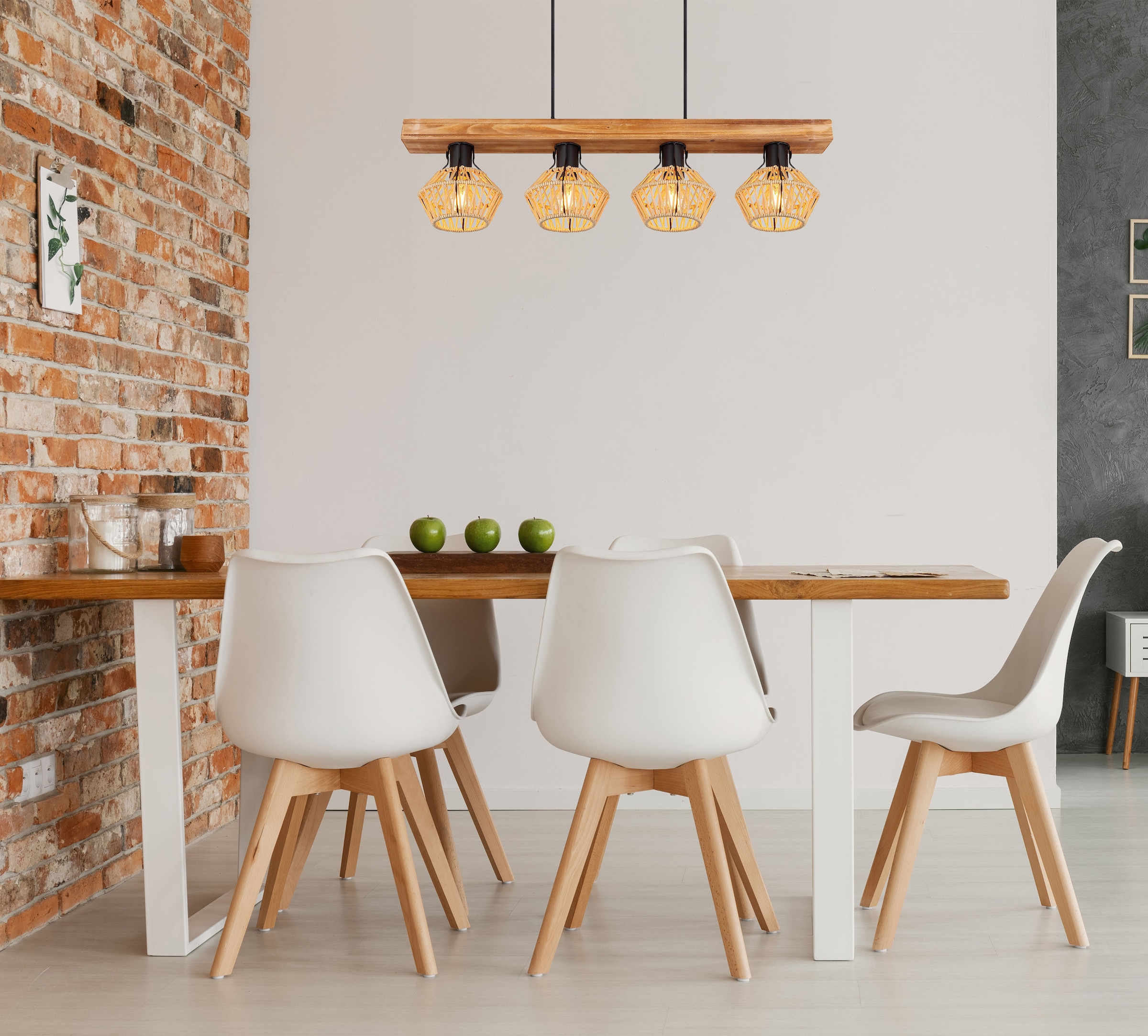 GLOBO LIGHTING Hängeleuchte »VALLI«, Leuchtmittel E27 | ohne Leuchtmittel, Hängelampe/Pendelleuchte/Esszimmer/Wohnzimmer/Esstisch