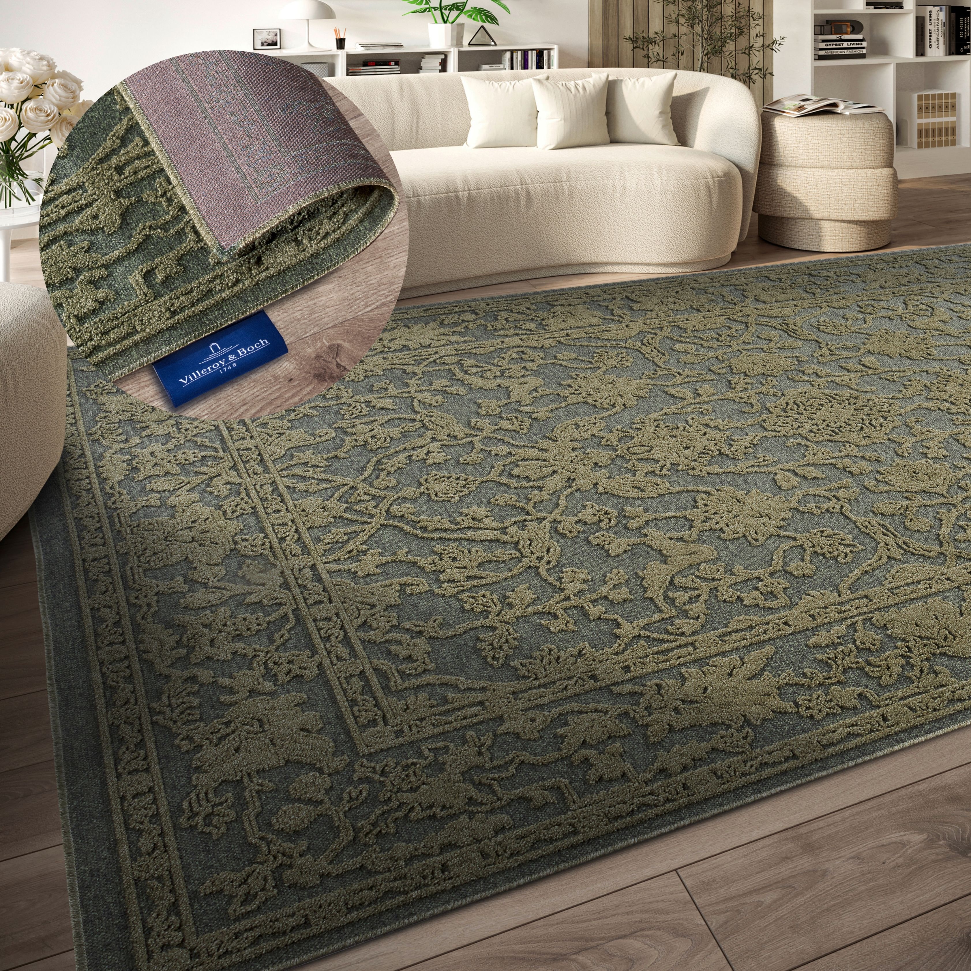 Villeroy & Boch Teppich "Ambroise" rechteckig 5,5 mm Höhe Wohnzimmer, Schlafzimmer, Modern, Hoch-Tief Effekt, Flur