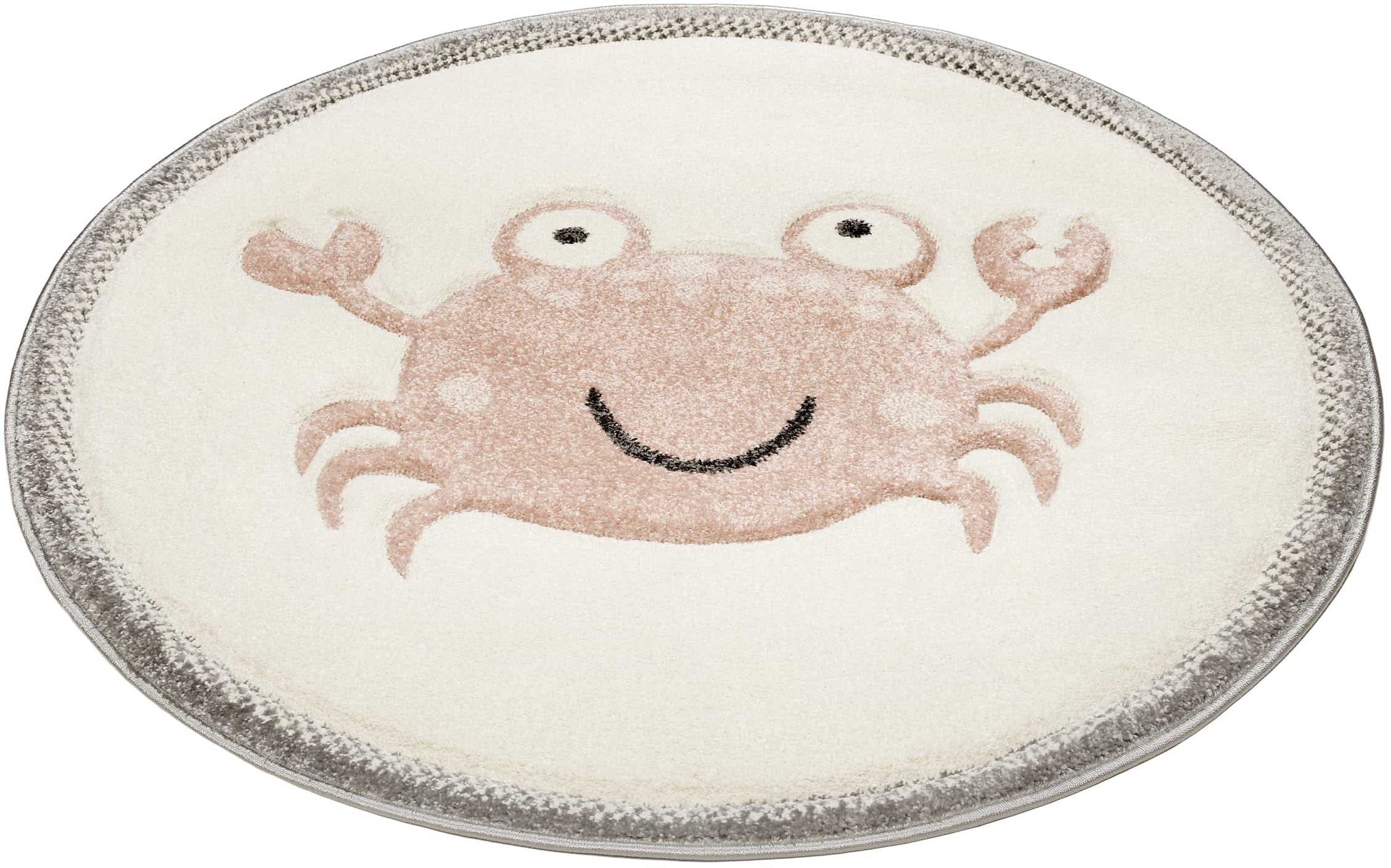 Teppich »Crab ESP-21074«, rund, Rundteppich mit Krabben Motiv