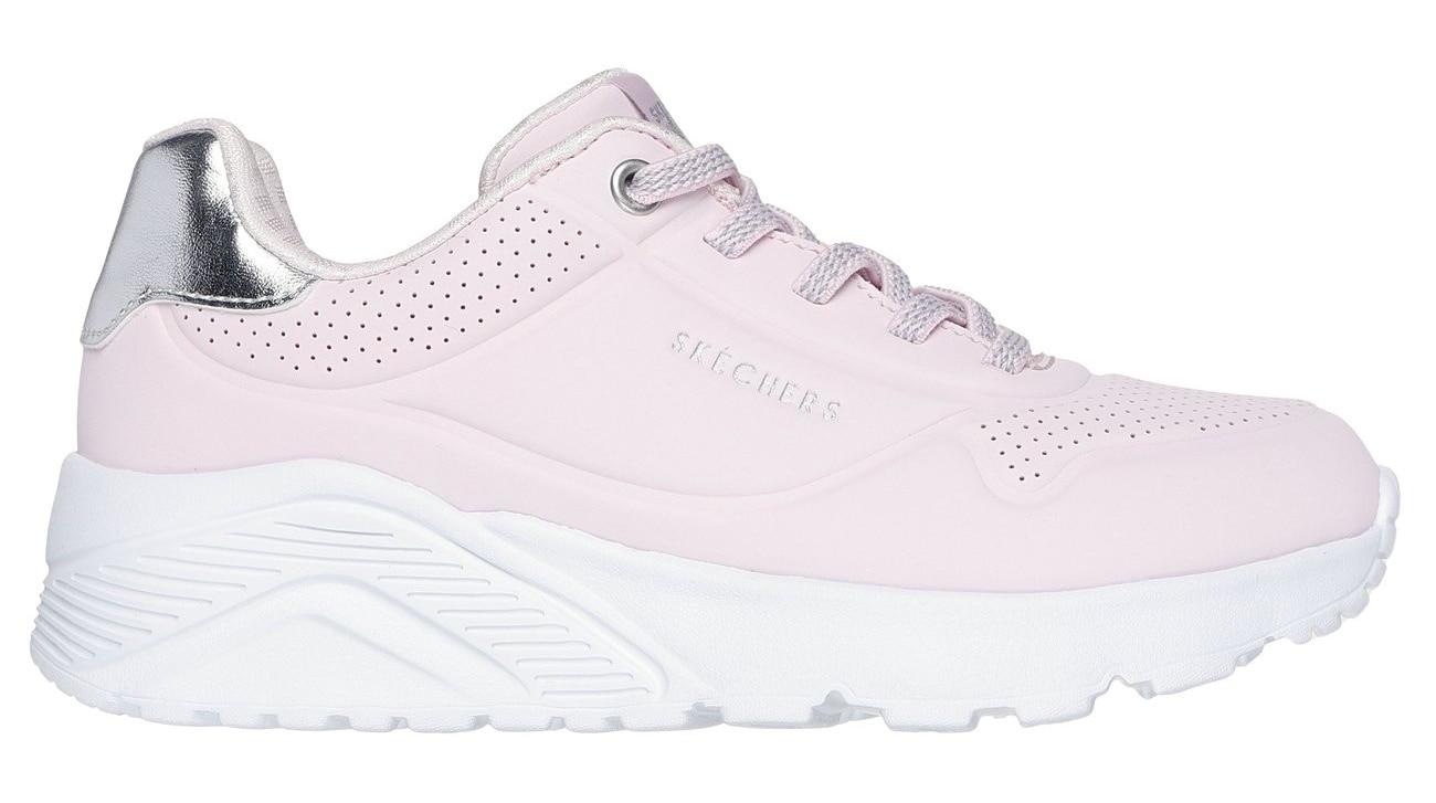 Skechers Sneaker »UNO LITE«, Schnür,-Plateausneaker mit Metallic, Größenschablone zum Download