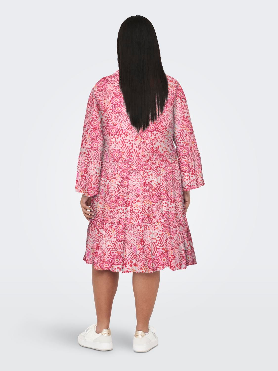 ONLY CARMAKOMA Tunikakleid »CARMARRAKESH LIFE 3/4 TUNIC DRESS AOP«, im tollen Alloverprint