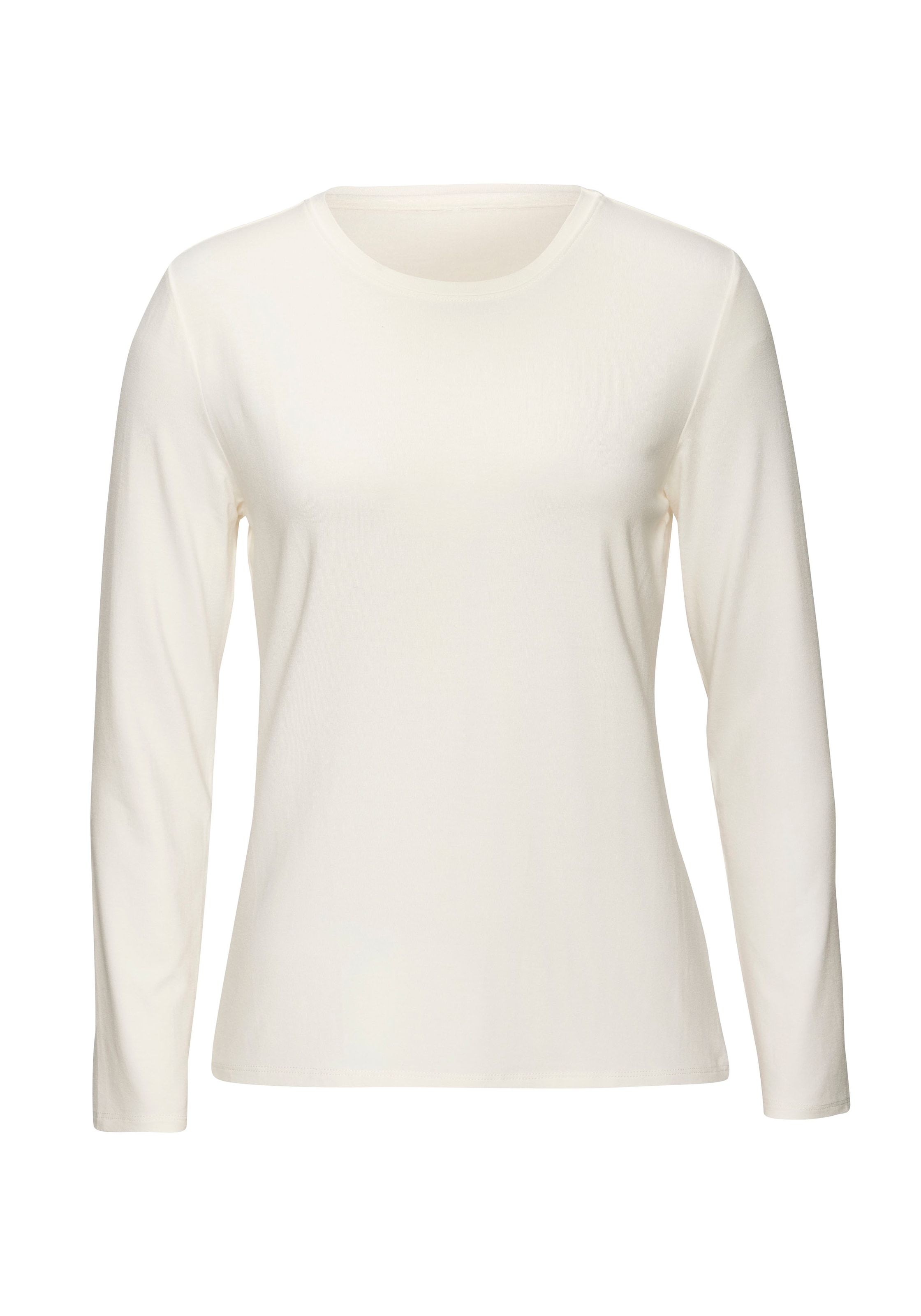 LASCANA Langarmshirt »aus weichem Viskose-Stretch«, (2er-Pack)