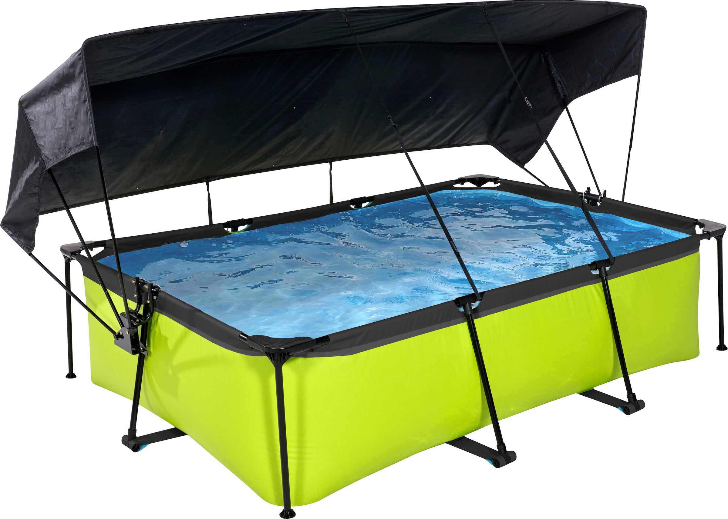 EXIT Framepool BxLxH: 150x220x65 cm, mit Filterpumpe und Sonnensegel günstig online kaufen