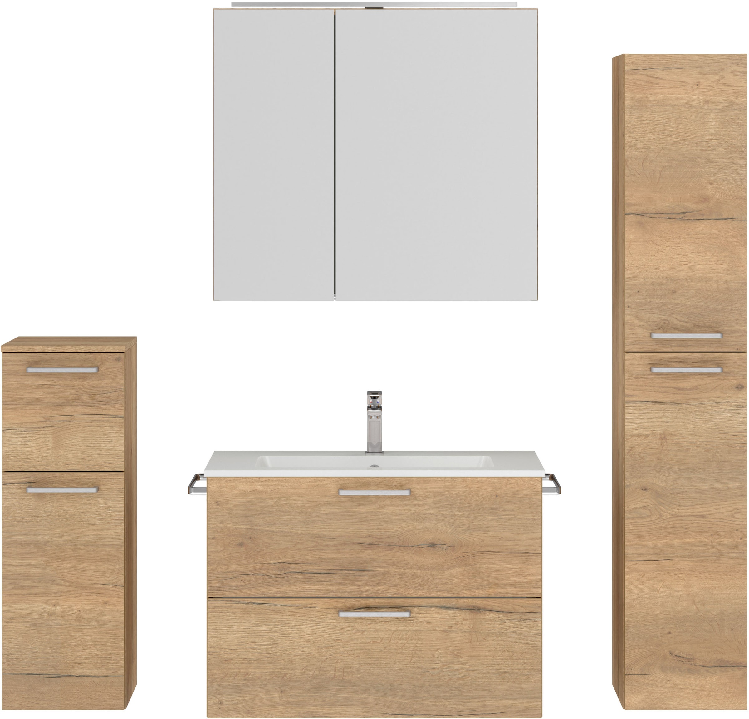 nobilia Badmöbel-Set "Tolvina" vormontiert, mit Soft-Close, 4 Stk. tlg. günstig online kaufen