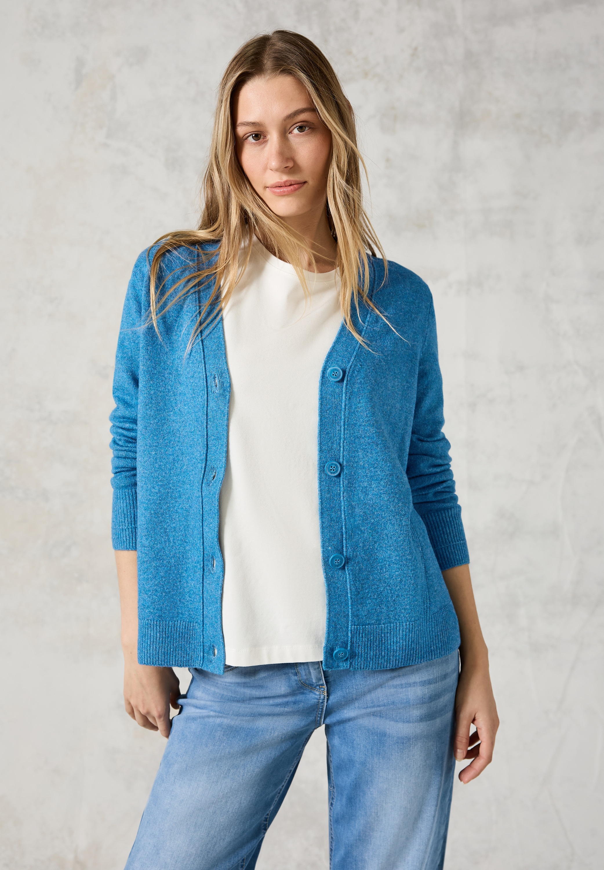 Cardigan, mit Knopfleiste