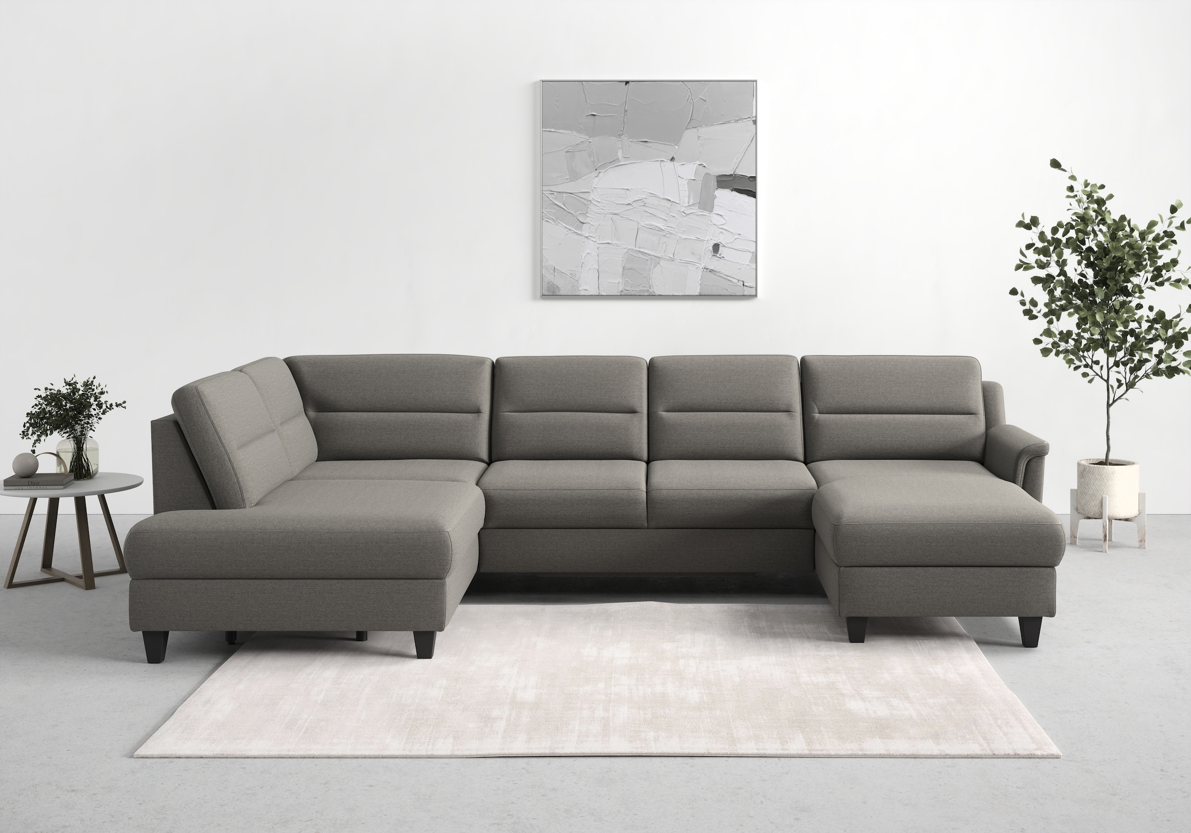 sit&more Wohnlandschaft »Farö U-Form«, inklusive Federkern, wahlweise mit Bettfunktion und Bettkasten