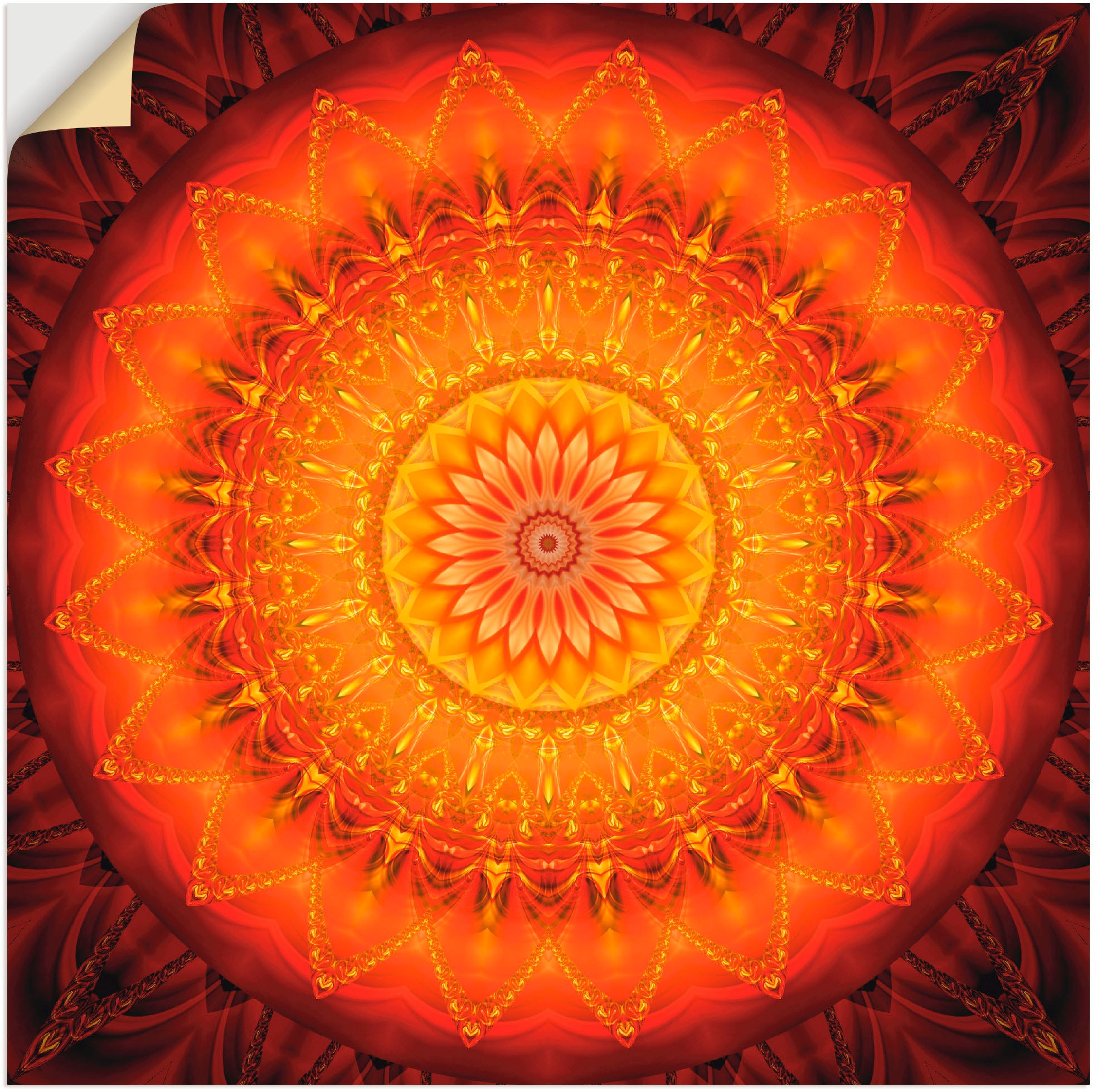 Artland Wandbild "Mandala Energie 1", Muster, (1 St.), als Leinwandbild, Poster, Wandaufkleber in verschied. Größen