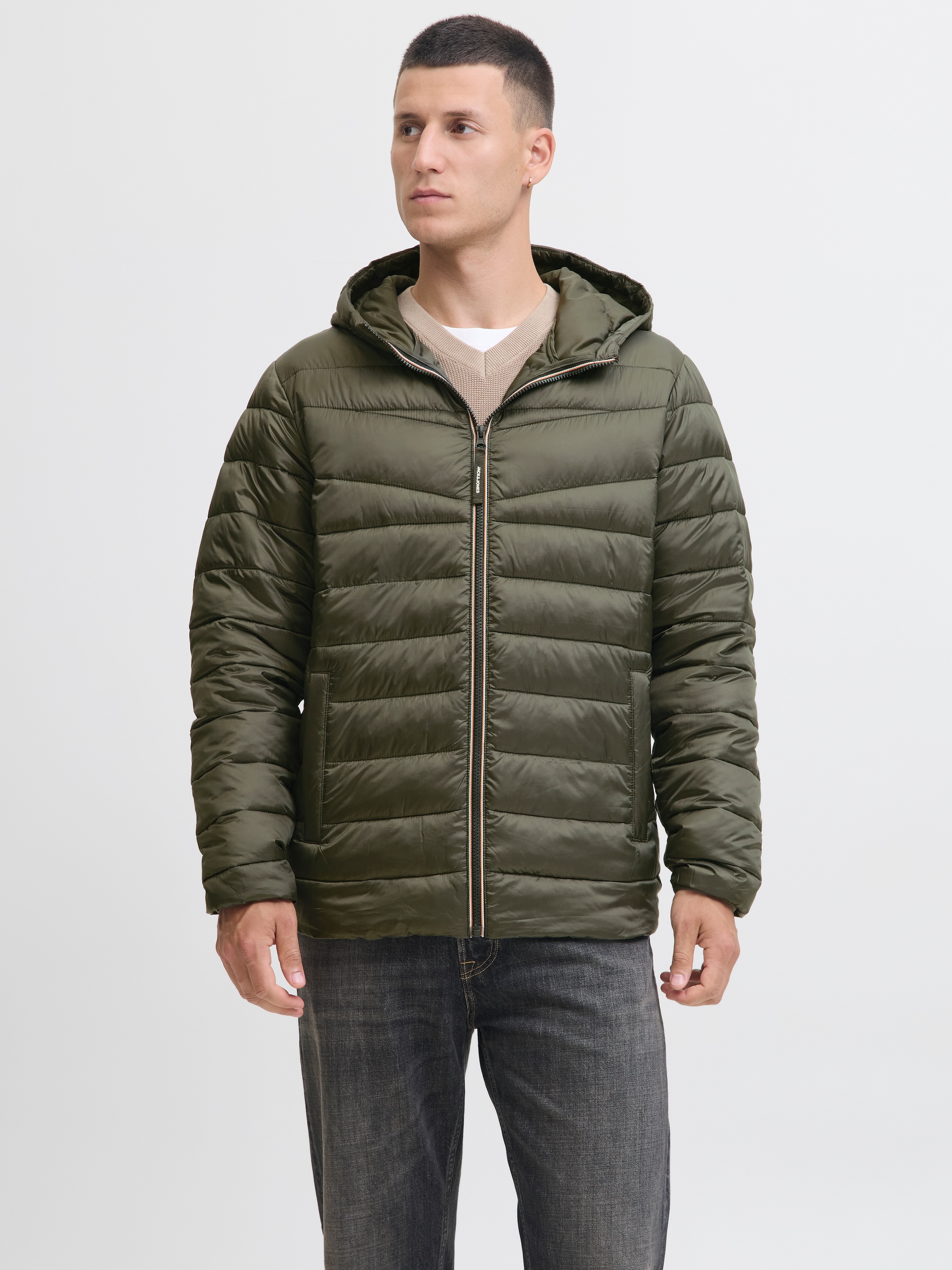 Jack & Jones Steppjacke "JJWEST LIGHT PUFFER HOOD" mit Kapuze günstig online kaufen