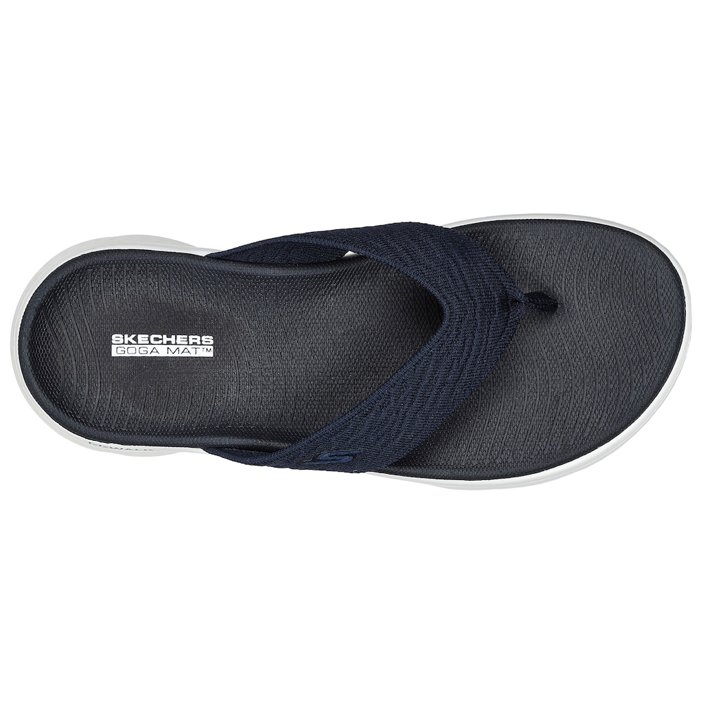 Skechers Zehentrenner »GO WALK FLEX SANDAL-SPLENDOR-X«, Sommerschuh, Schlappen, Poolsildes mit Goga Mat Footbed