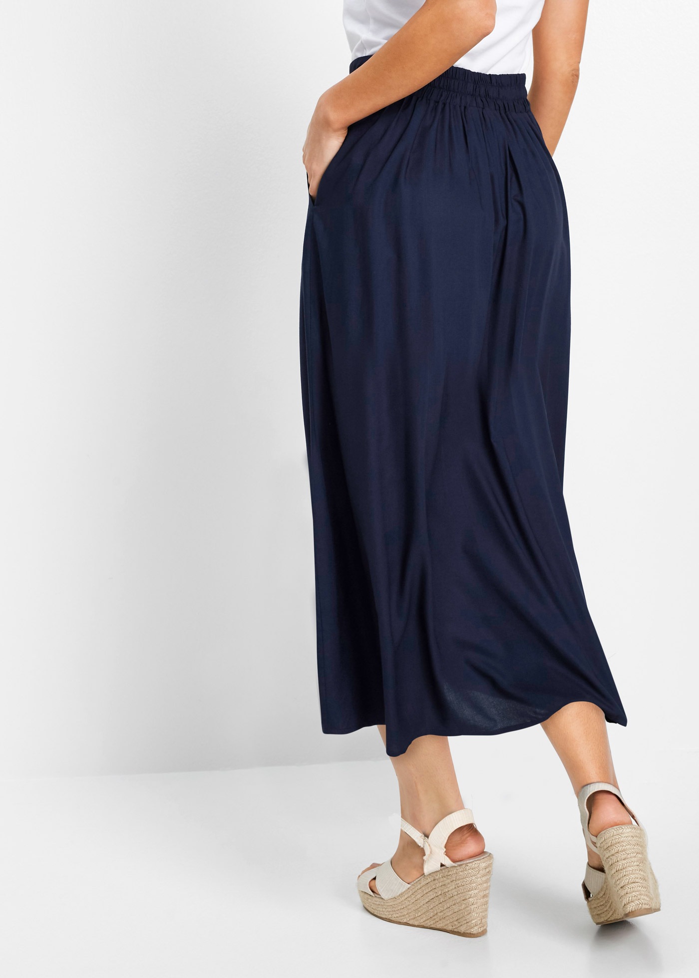 Thumbnail - bonprix Maxirock aus Viskose, Maxilänge, lockere Passform, bedrucktes Design