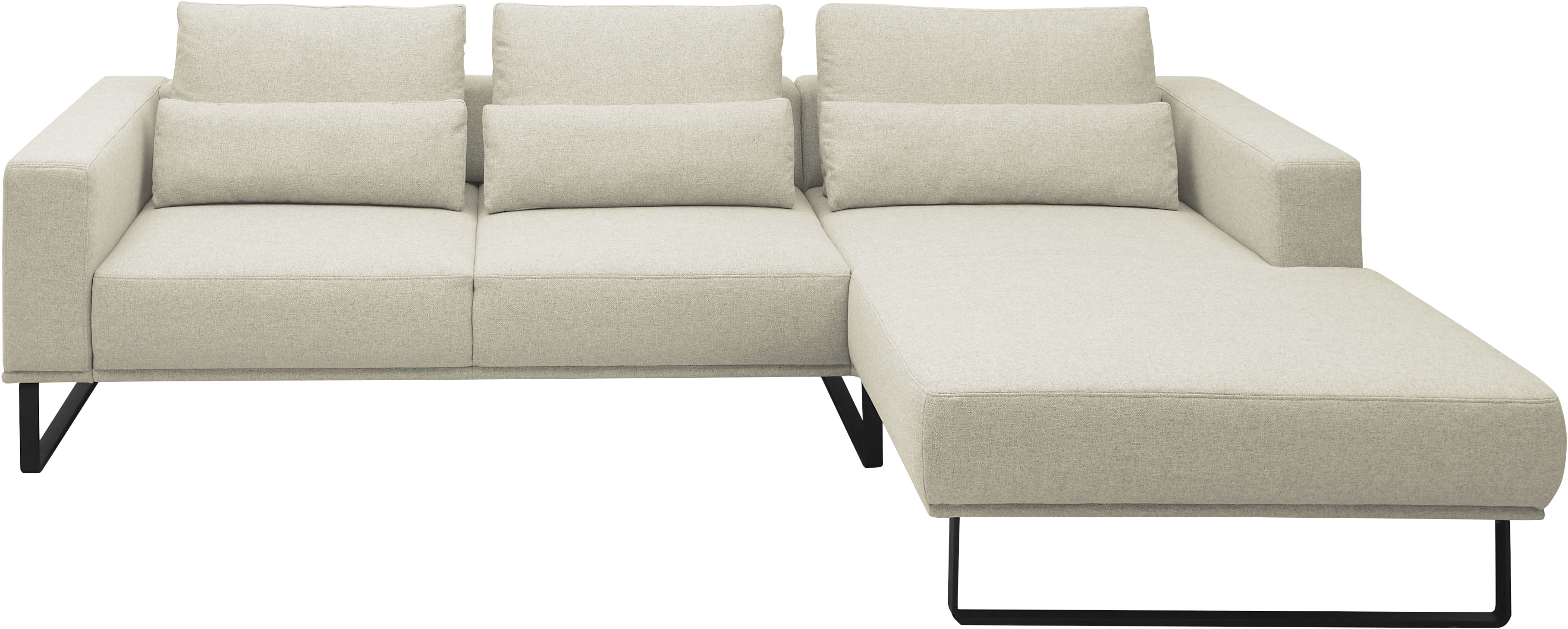 Musterring Ecksofa "JustB PM100" Großzügige 292 cm Breite, schwarze Metallkufen -erhältlich in 6 Farben