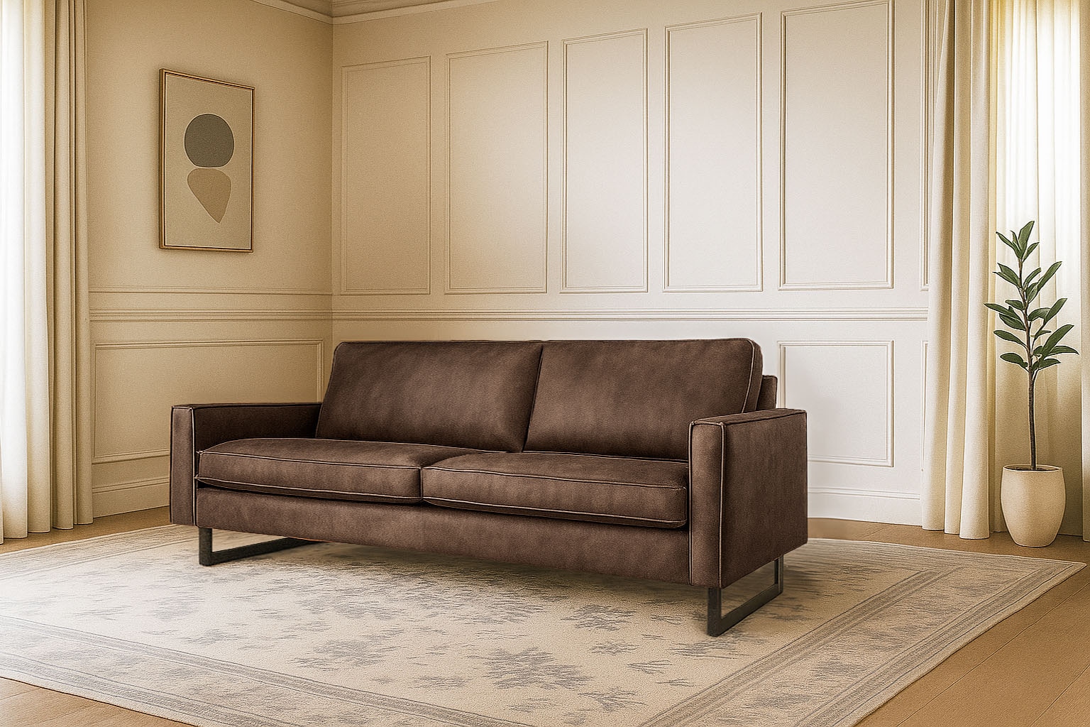 Home affaire 3-Sitzer "Maxi-Ausführung Pinto, 236 cm, Cord, Chenille, Leder günstig online kaufen