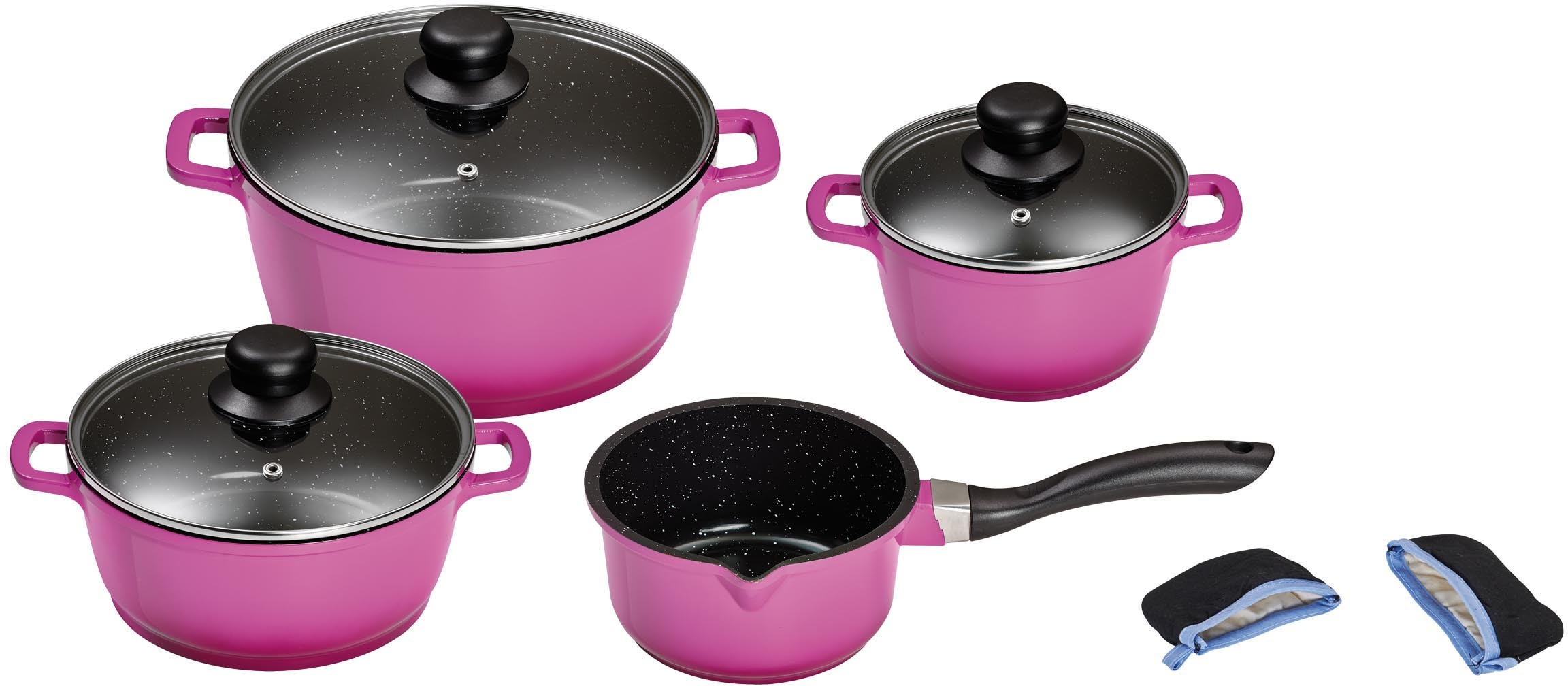 KING Topf-Set Set, je 1 Kochtopf Ø 16/20/24 cm, 1x Stielkasserolle Ø 16 cm, günstig online kaufen