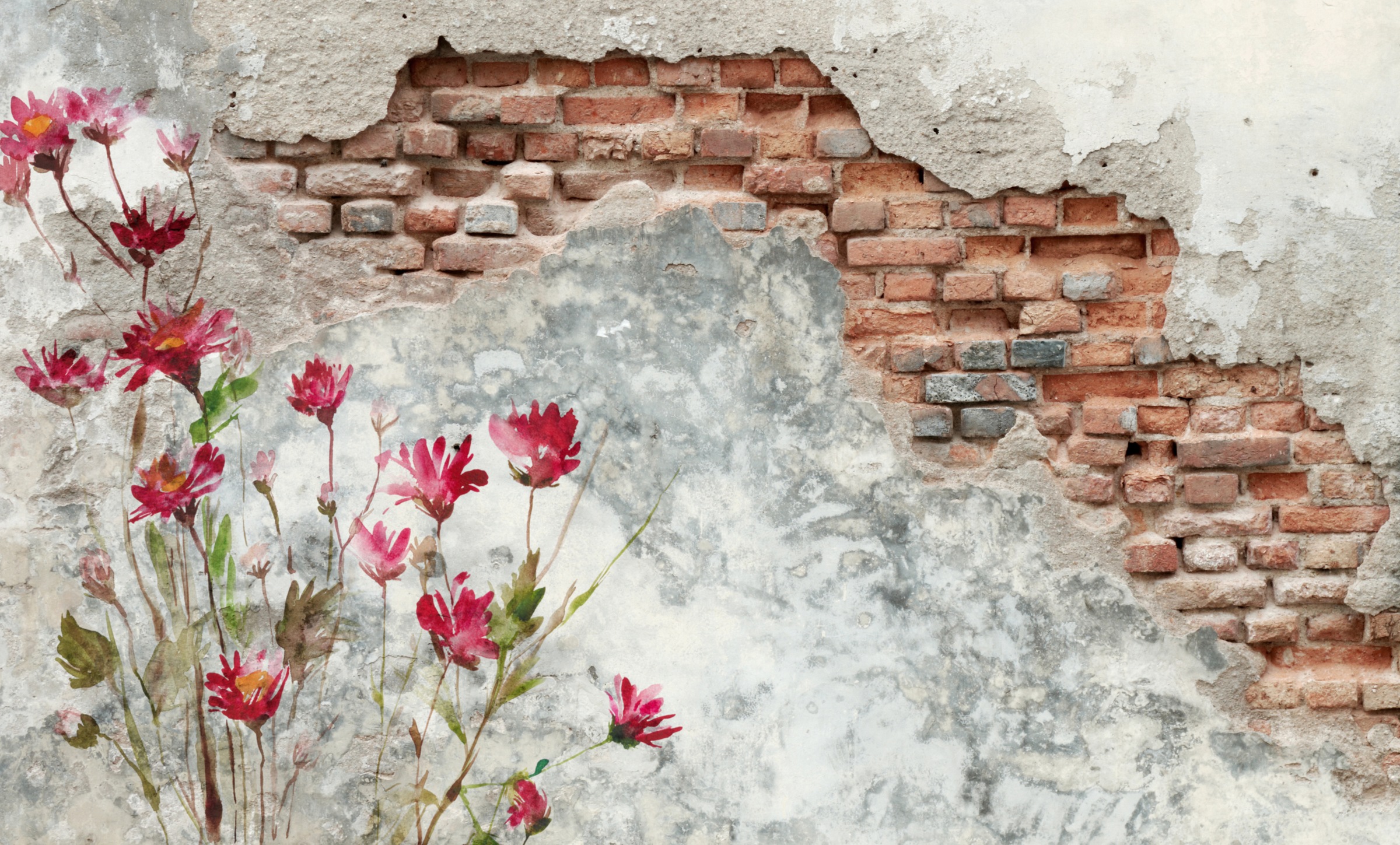 Papermoon Fototapete "Brickwall" glatt