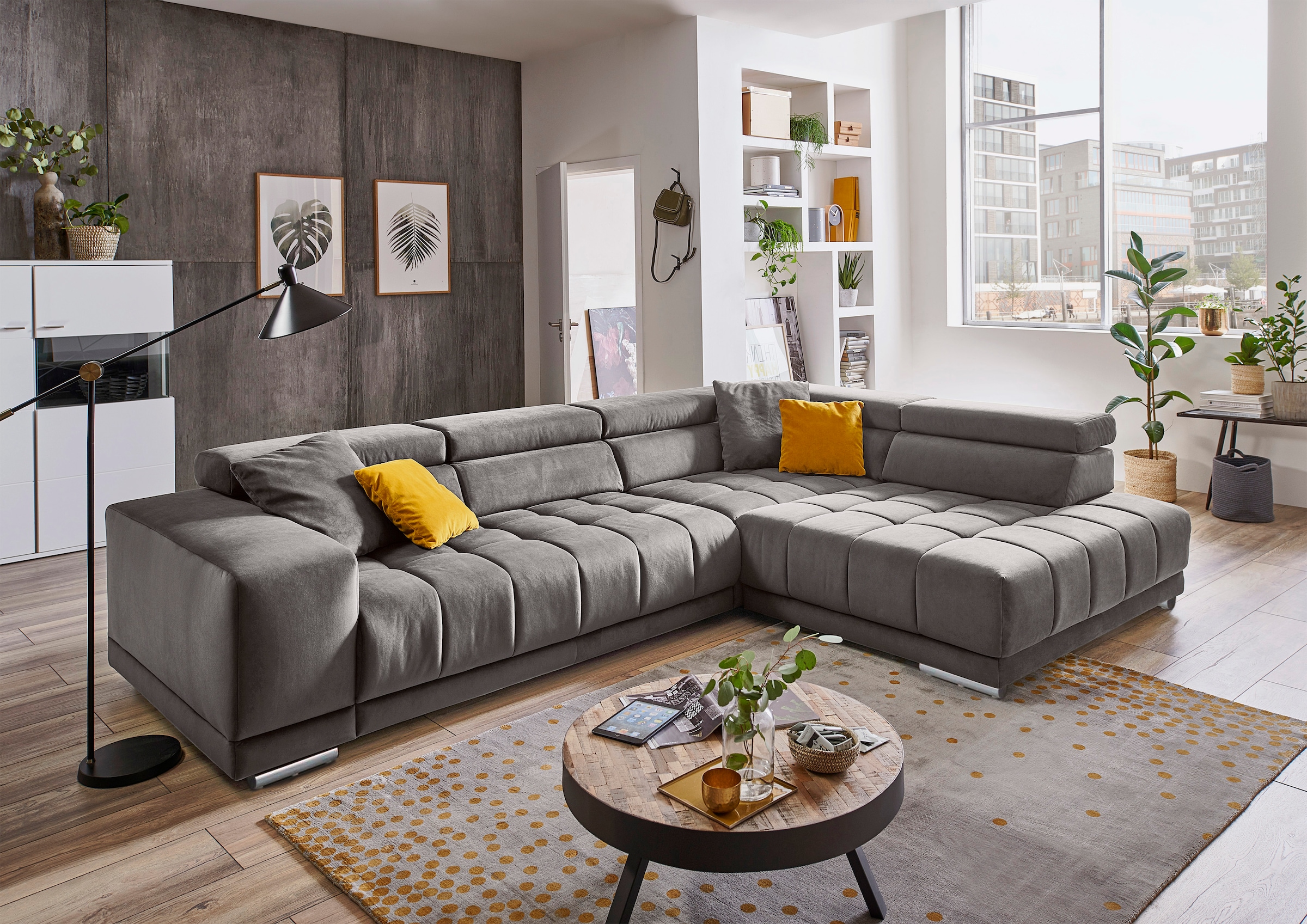 Die PlanBar Ecksofa "MP-IN15053 L-Form", wahlweise mit Kopfteilverstellung günstig online kaufen