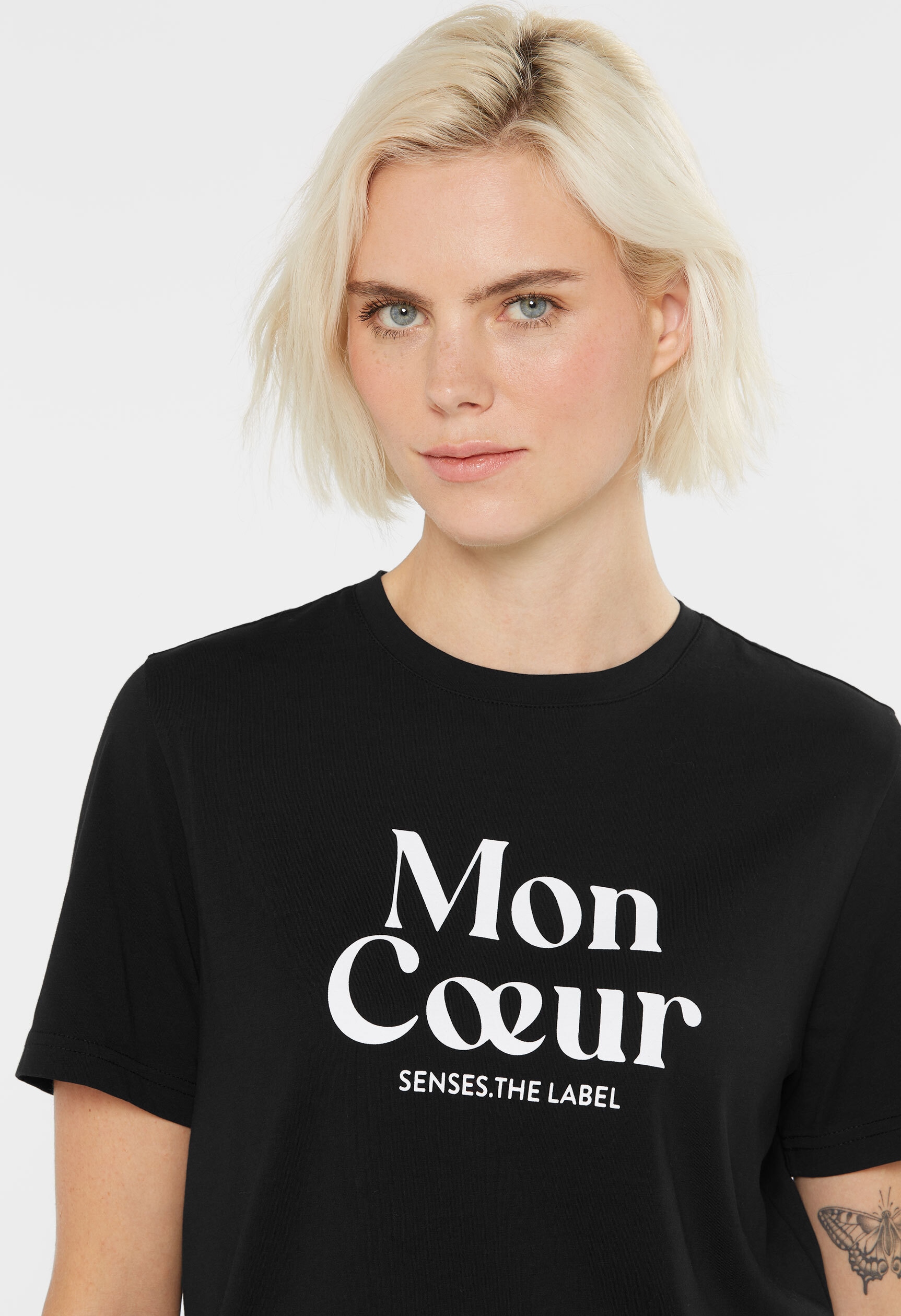 SENSES.THE LABEL Rundhalsshirt, aus Baumwolle