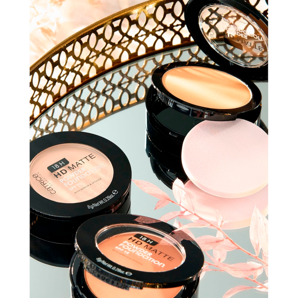 Catrice Puder »18H HD Matte Powder Foundation«, (Set, 3 tlg.)