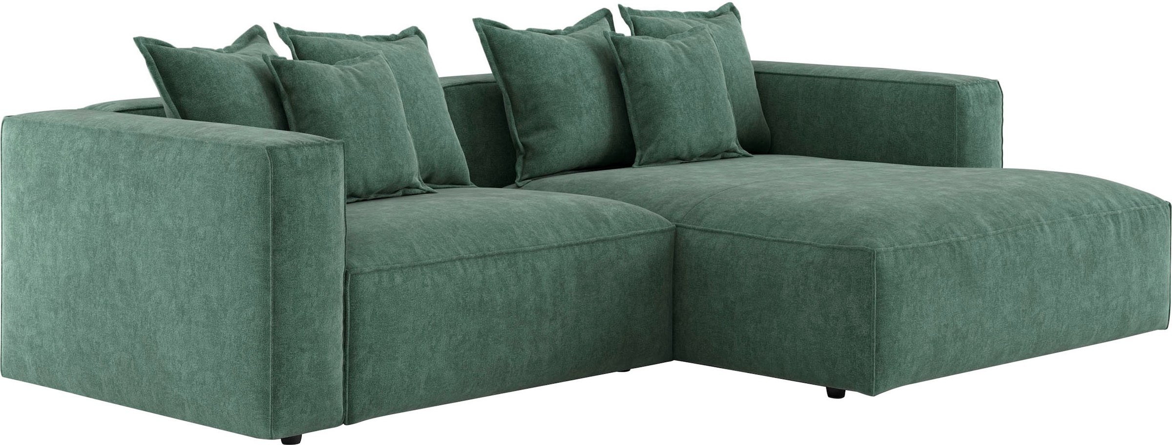 INOSIGN Ecksofa »Cowboy L-Form«, mit 6 Kissen, kubisches Sofa
