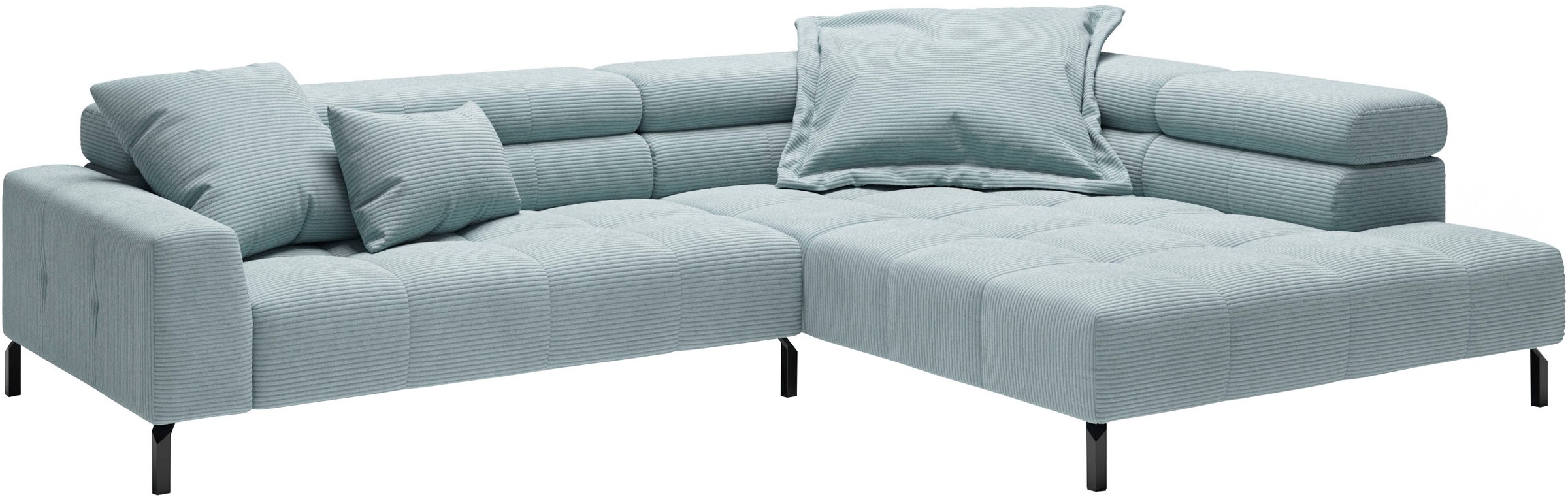 Places of Style Ecksofa "Cleveland, L-Form, incl. Kopfteilverstellung, Brei günstig online kaufen