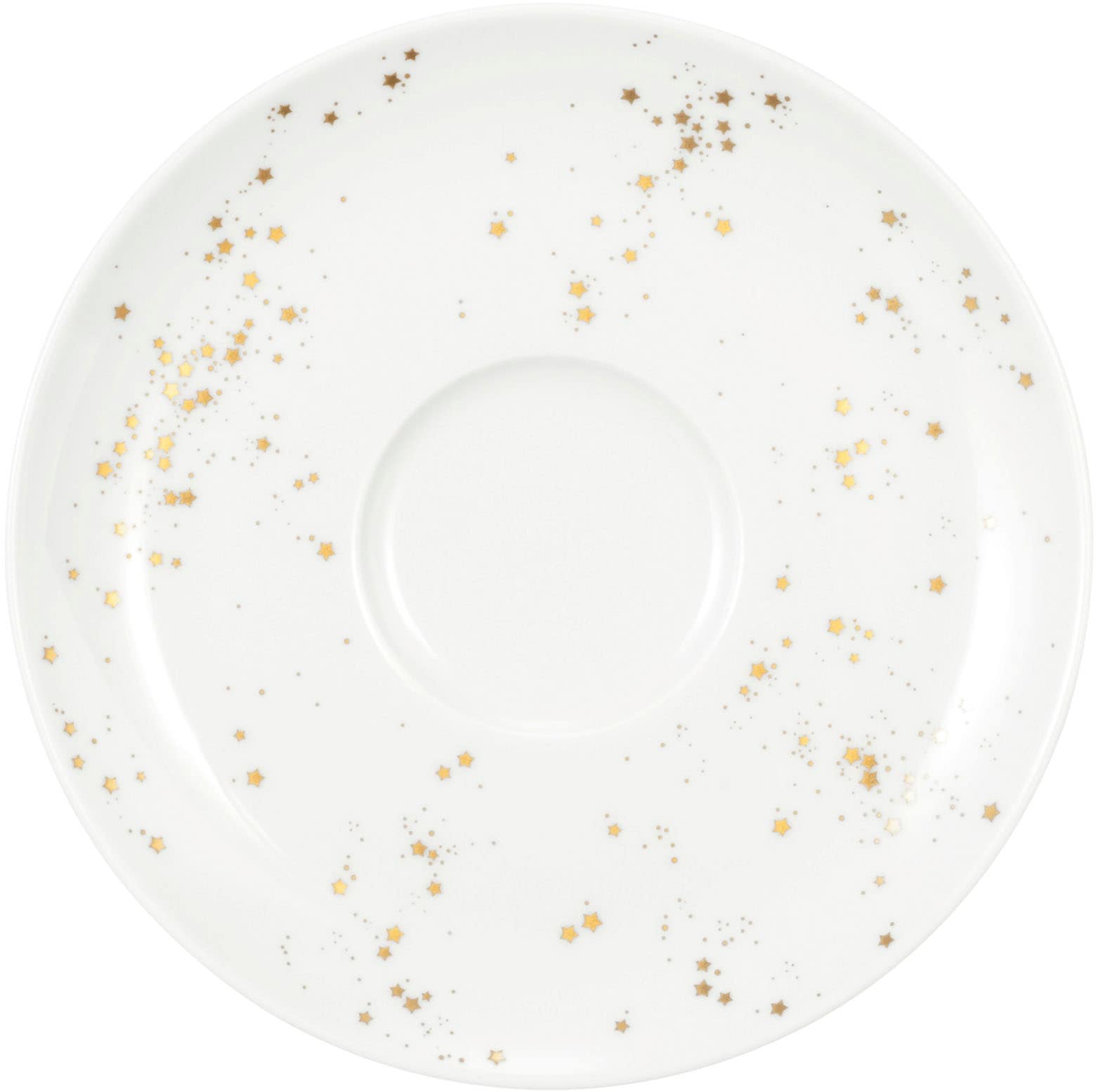 Seltmann Weiden Untertasse "Liberty - Golden Stars" Kombi-Untertasse groß 16,5 cm