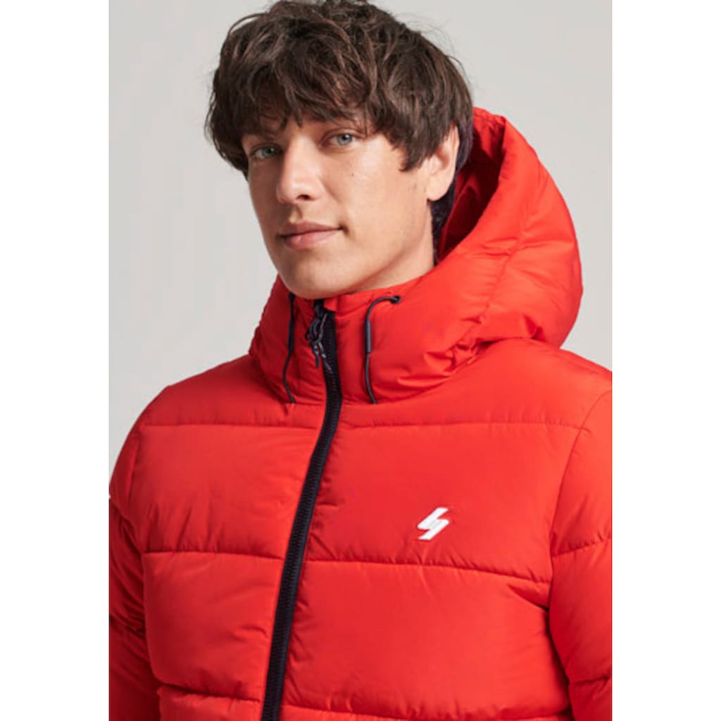 Superdry Steppjacke »HOODED SPORTS PUFFR JACKET«, mit Kapuze