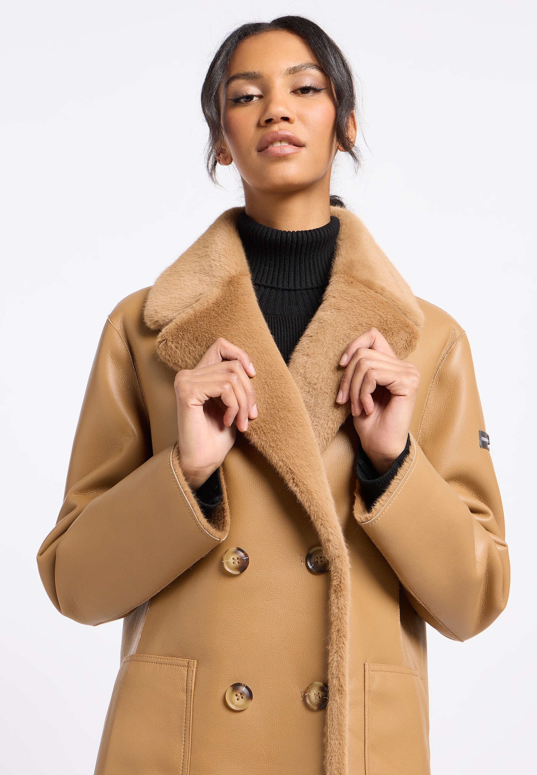 Frieda & Freddies Strickmantel »Fake Fur Reversible Coat / Sabin«