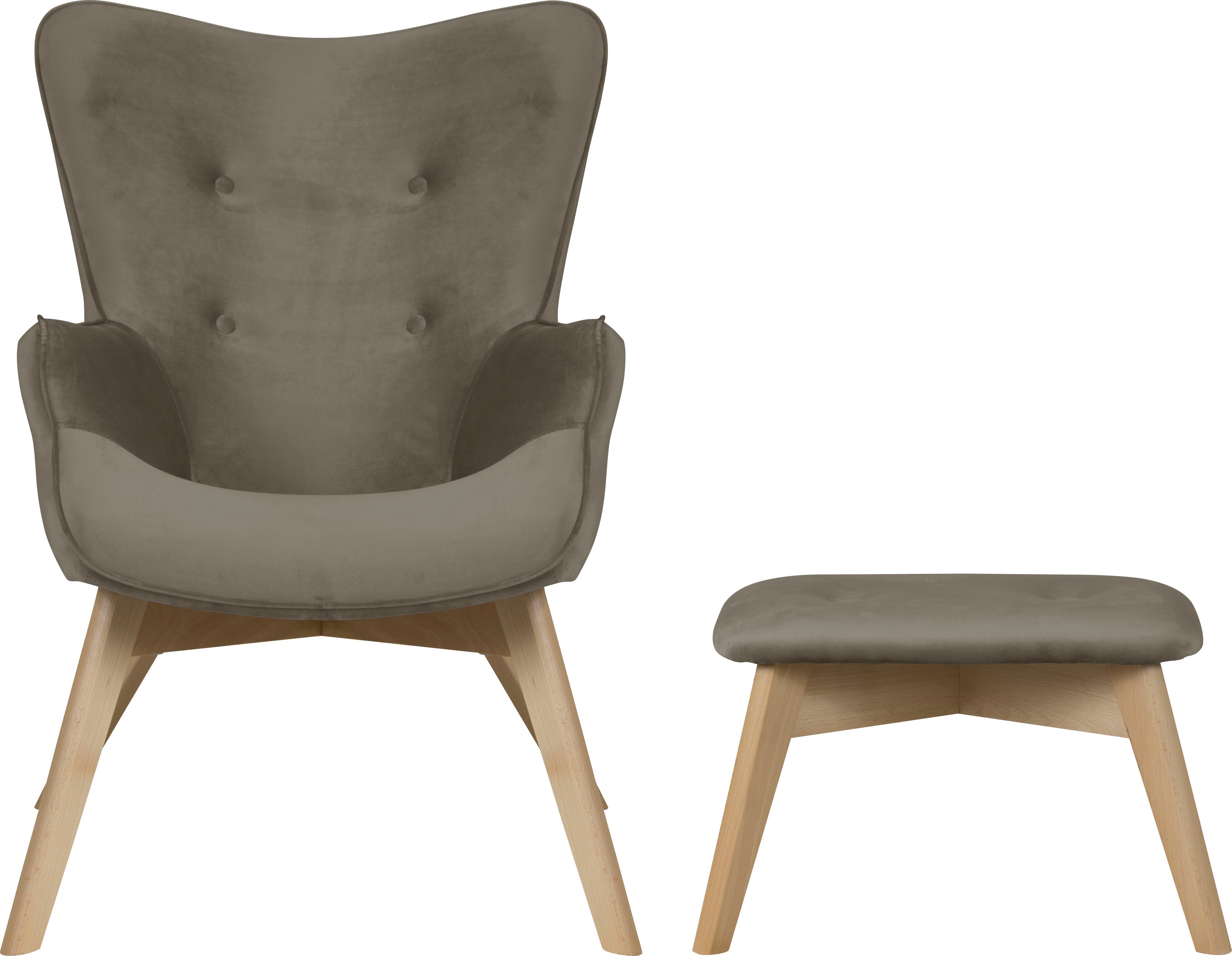 Thumbnail - Home affaire Sessel "Nicko" wahlweise mit und ohne Hocker