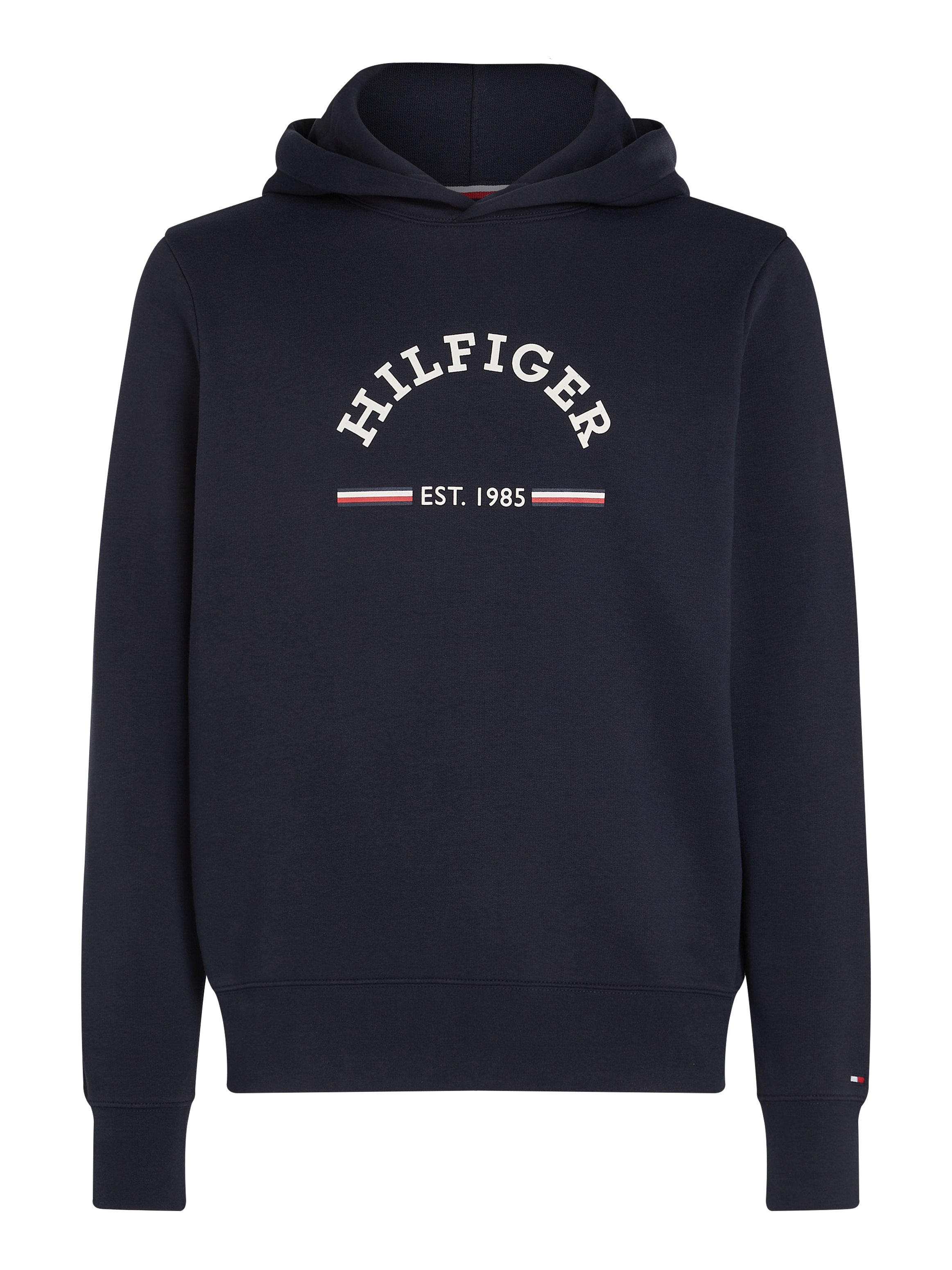 Tommy Hilfiger Kapuzensweatshirt »ROUNDALL HOODY«, kontrastfarbener Markenprint