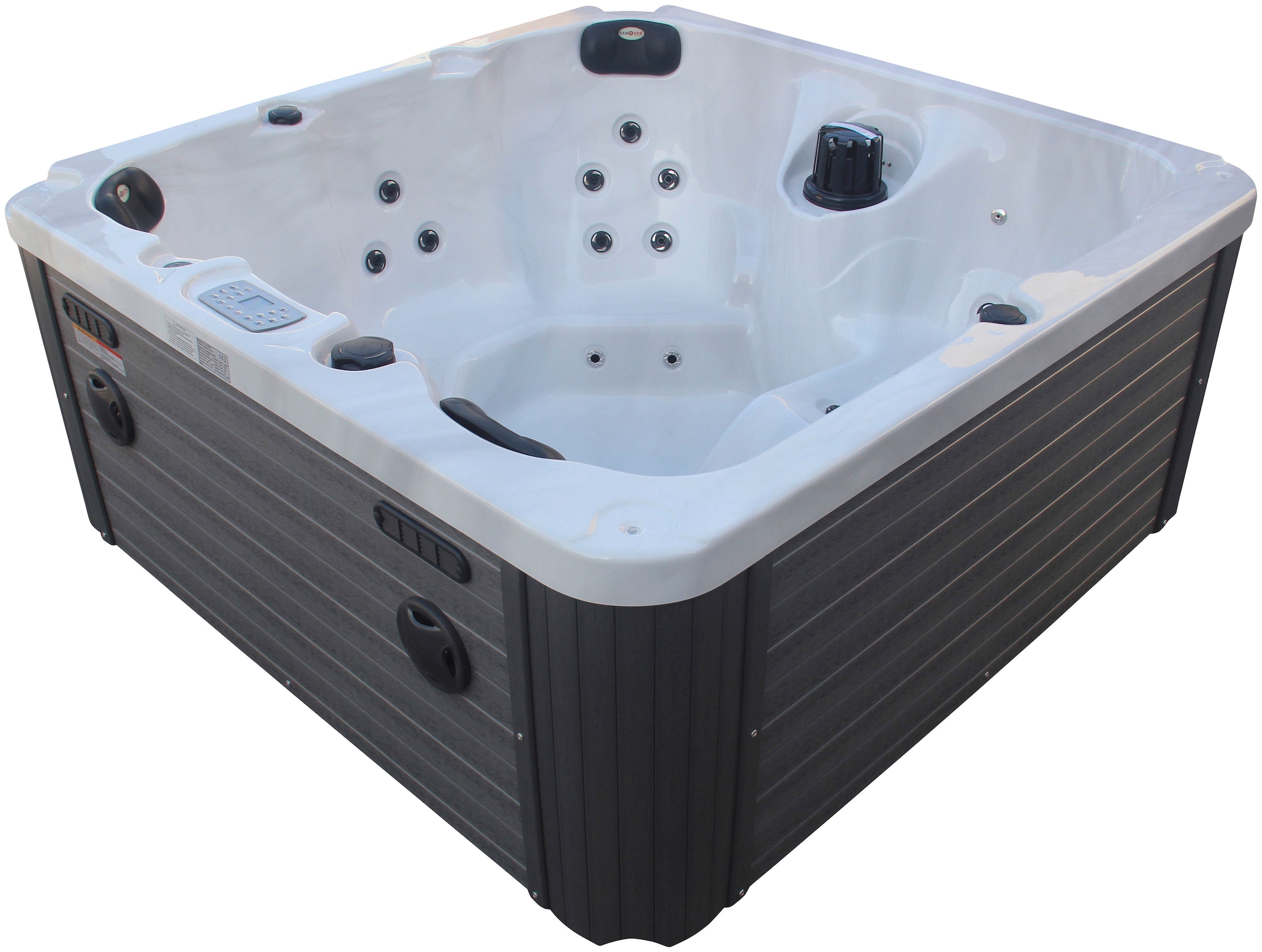 Sanotechnik Whirlpool »PALMA«, (Set), 190x190x86 cm, inkl. Einstiegsleiter und Abdeckung