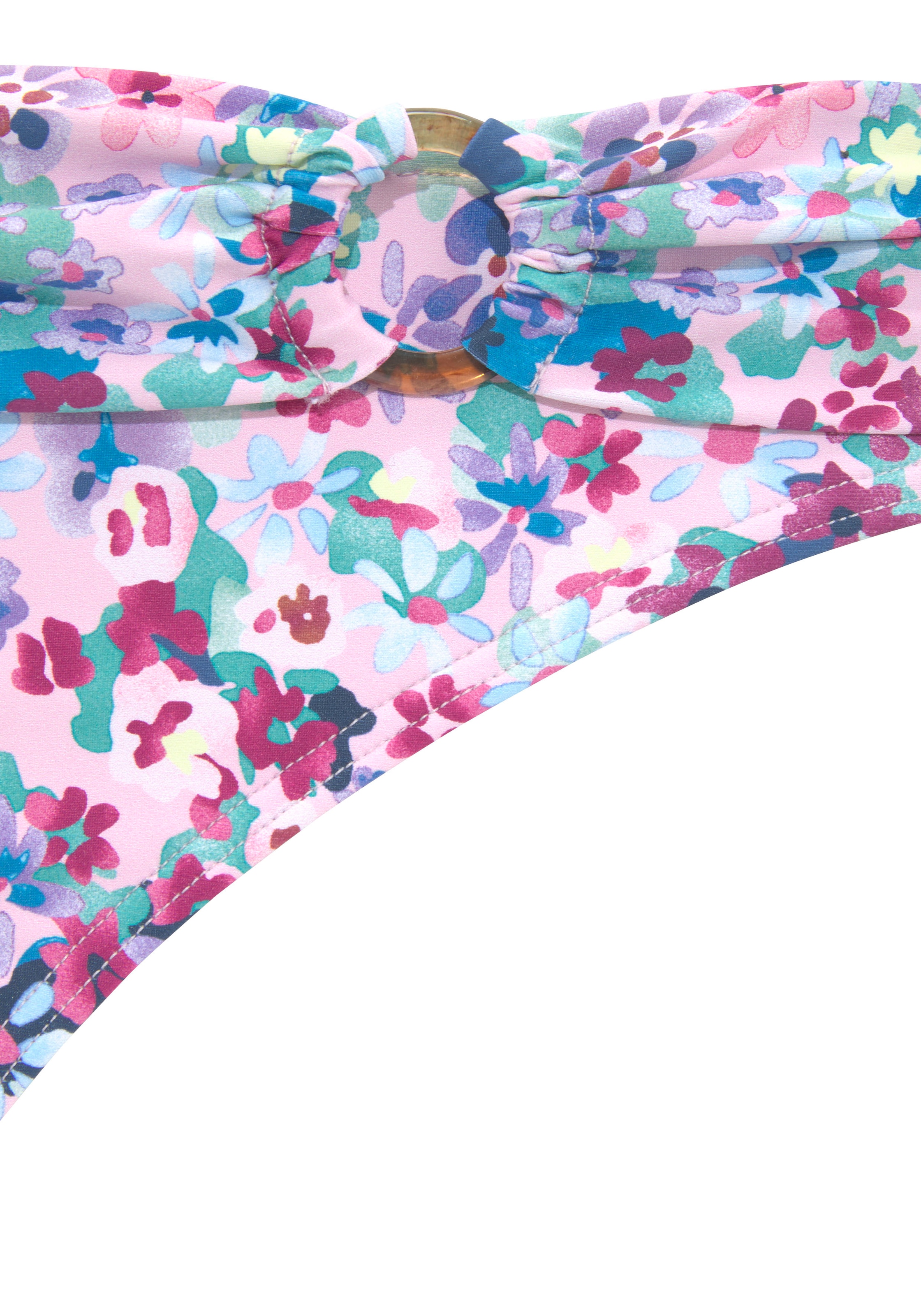 s.Oliver Bikini-Hose »Scatter«, florales Design, in Hornoptik, aus Microfaser, mit recyceltem Polyamid