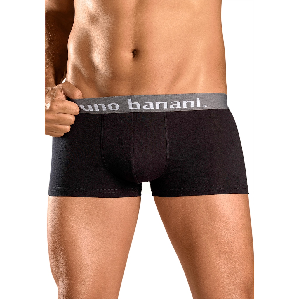 Bruno Banani Boxershorts, (Packung, 4 St.), in Hipster-Form uni oder gemustert