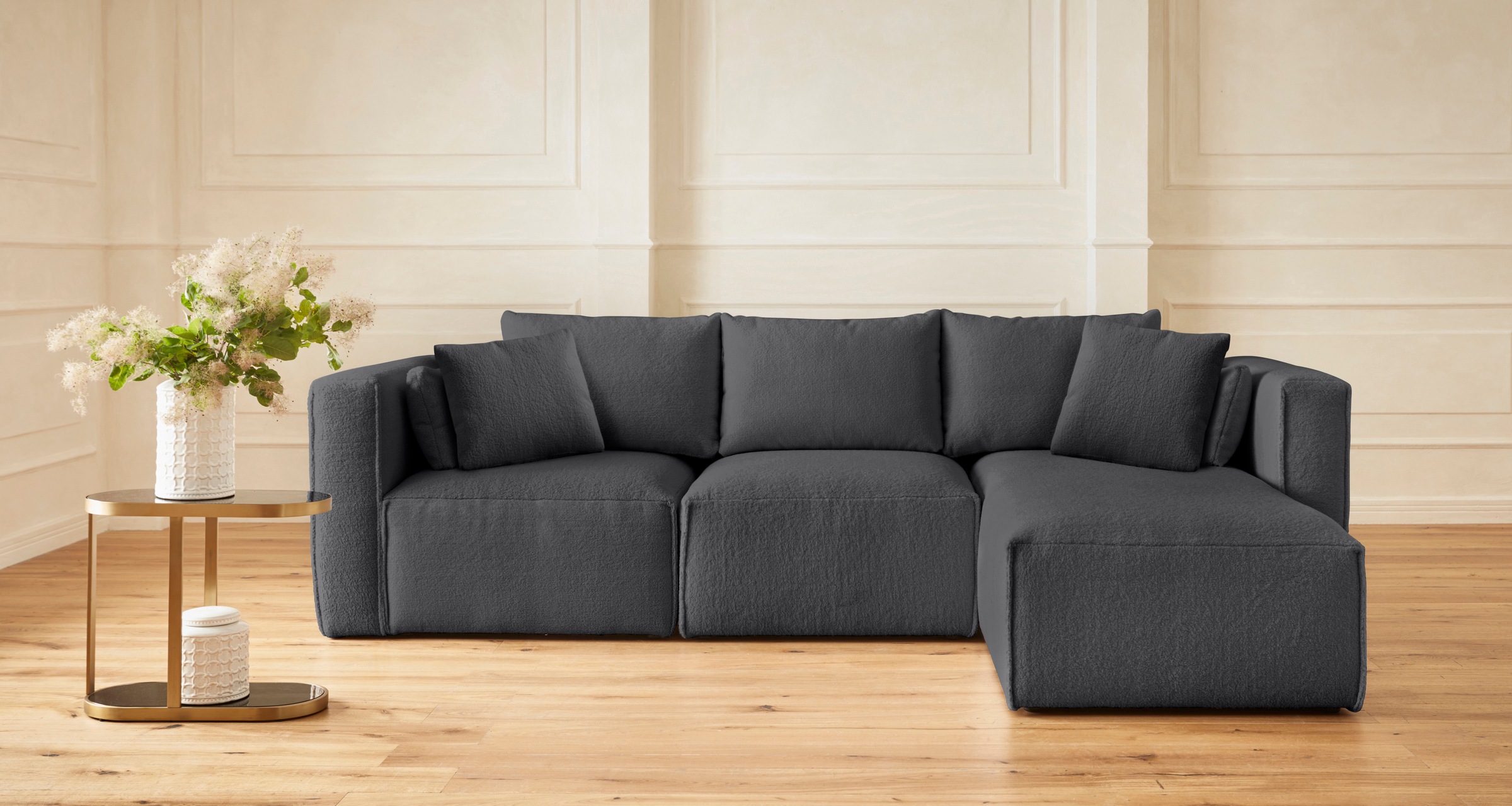 Home affaire Ecksofa "Comfine L-Form" zusammengesetzt aus Modulen, 3 Bezugs günstig online kaufen