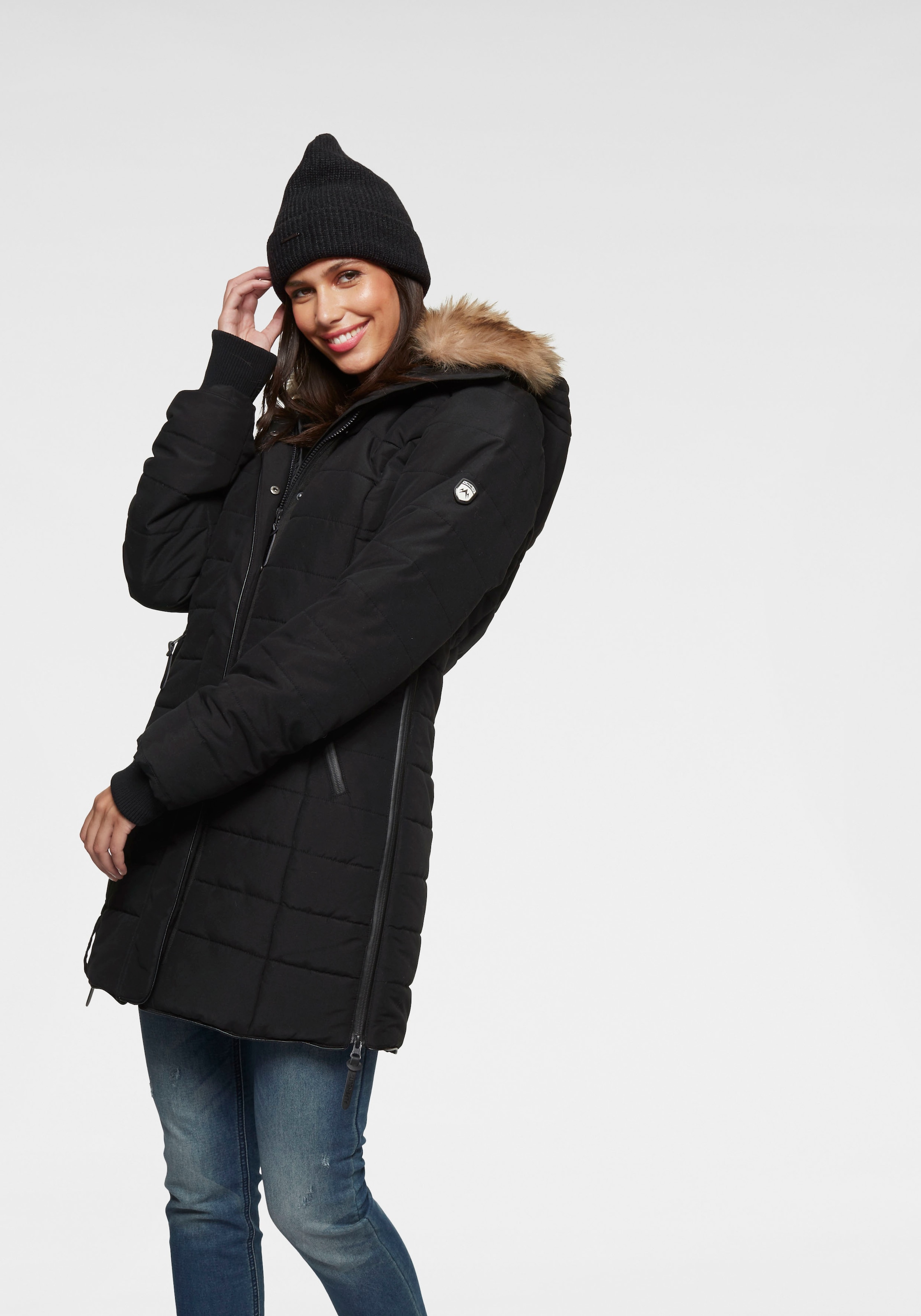 Damen Bekleidung Mäntel Lange Jacken und Winterjacken Tagliatore Andere materialien mantel in Grau 