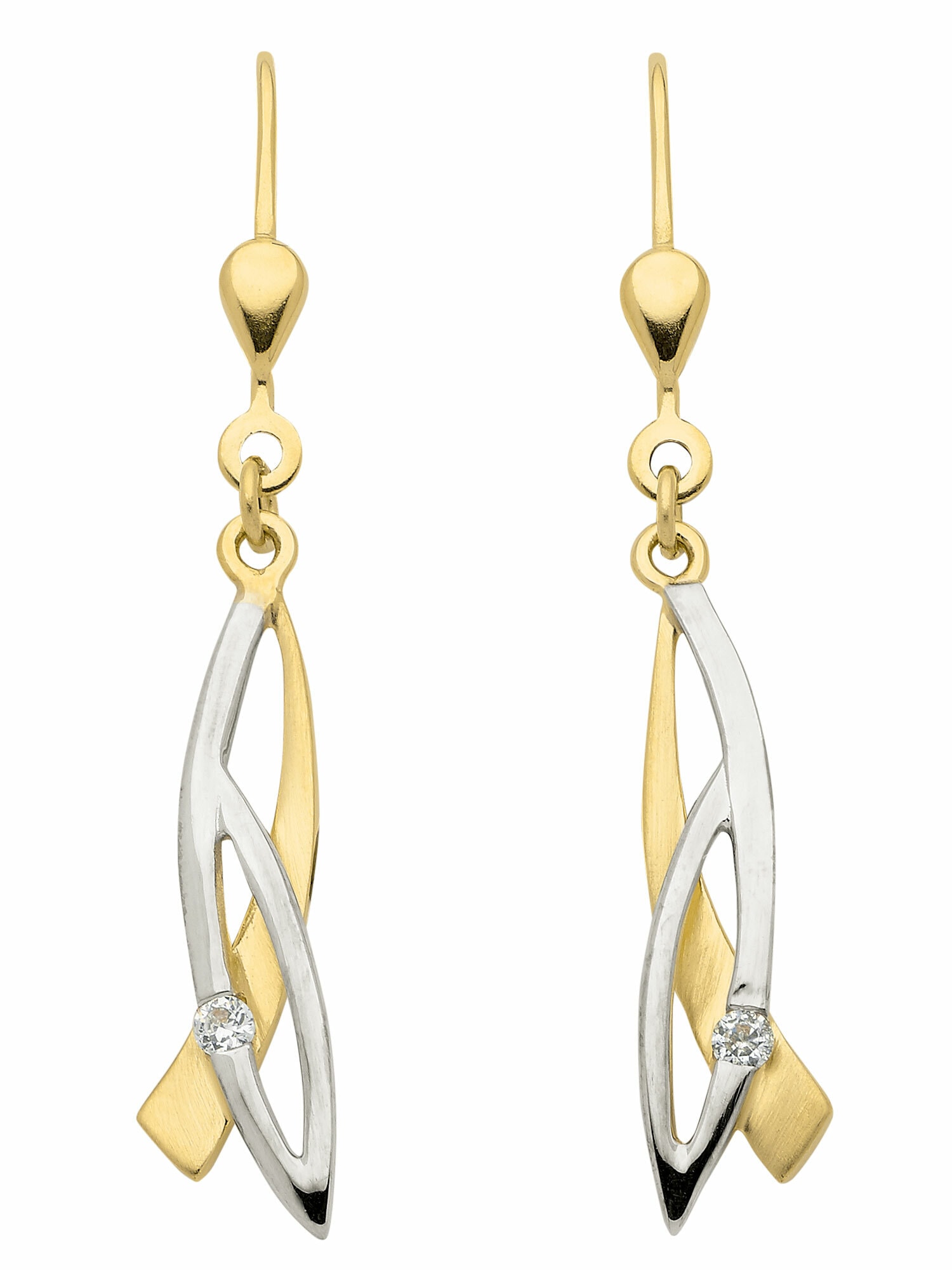Adelia´s Paar Ohrhänger »1 Paar kaufen Damen BAUR Gold 333 Zirkonia Ohrringe 333 online Ohrhänger Goldschmuck für Zirkonia«, | mit mit / Gold