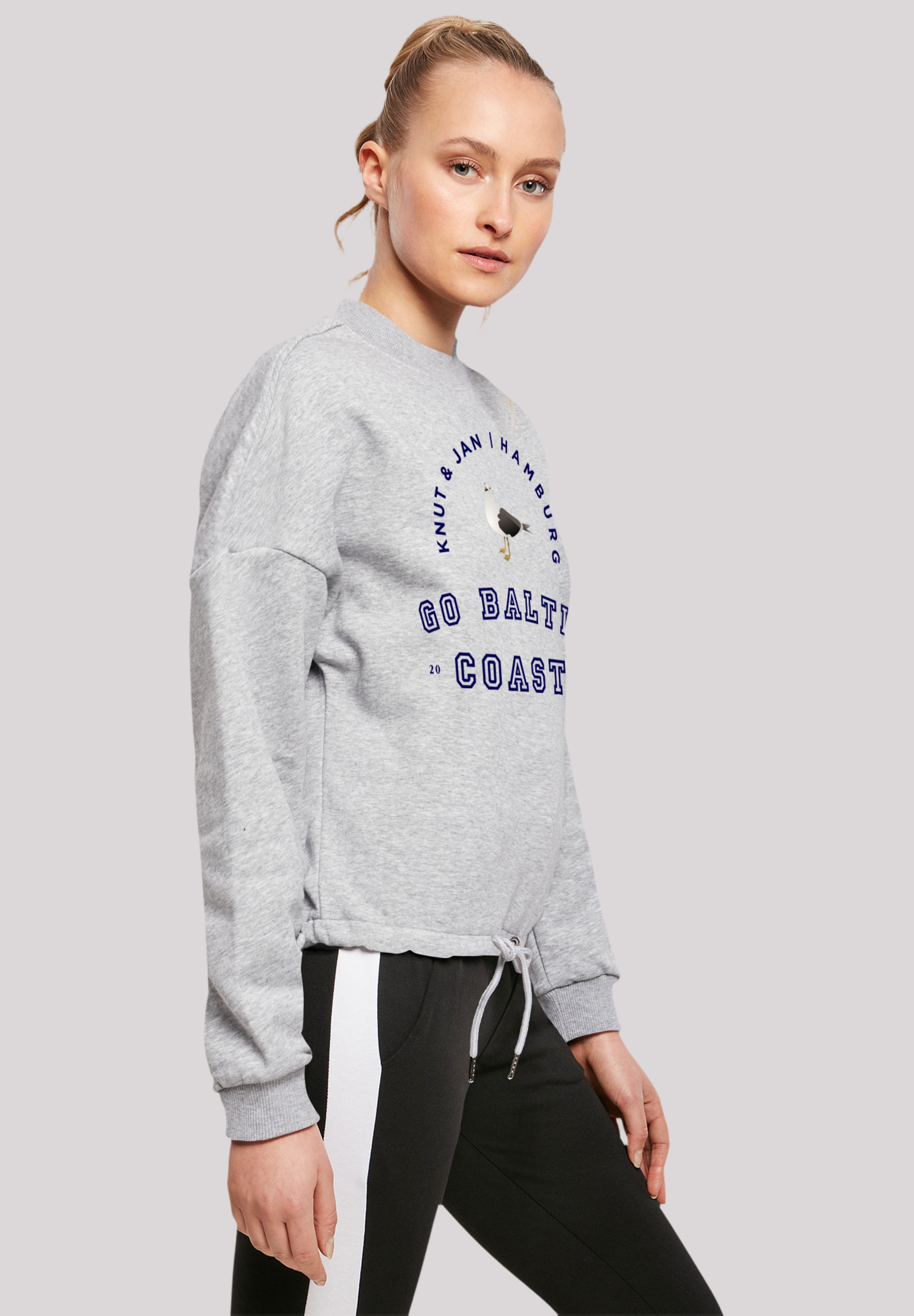 F4NT4STIC Sweatshirt »Möwe Knut & Jan Hamburg«, Print