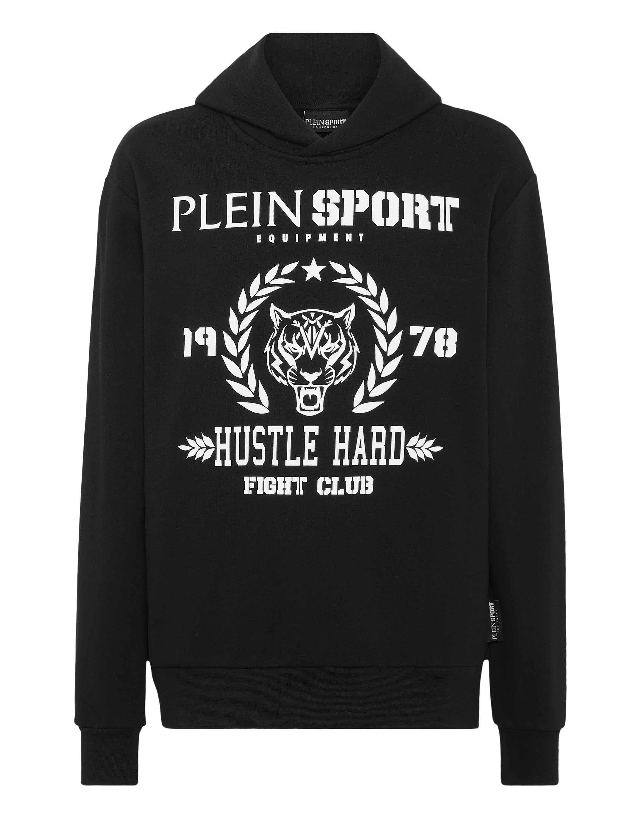 PLEIN SPORT Jungen Sweatshirt "Hoodie", schwarz-weiß, Gr. XL, Obermaterial: 88% Baumwolle, 12% Polyester, Sweatshirts
