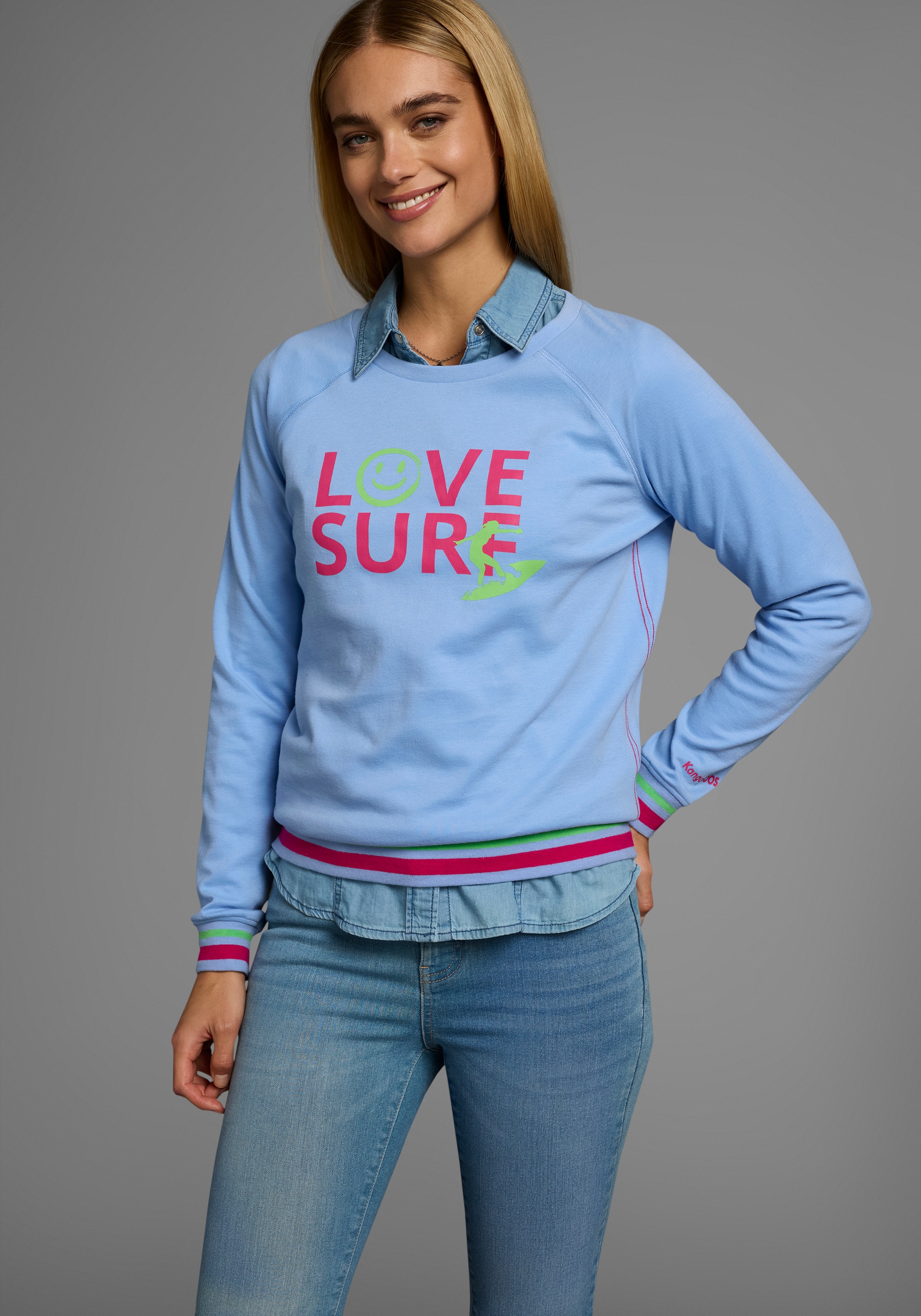 KangaROOS Sportinio stiliaus megztinis Rundhals ...