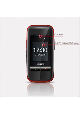 Klapphandy »One«, rot, 4,32 cm/1,7 Zoll, 2 MP Kamera