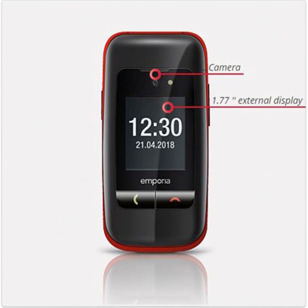 Emporia Klapphandy »One«, rot, 4,32 cm/1,7 Zoll, 2 MP Kamera