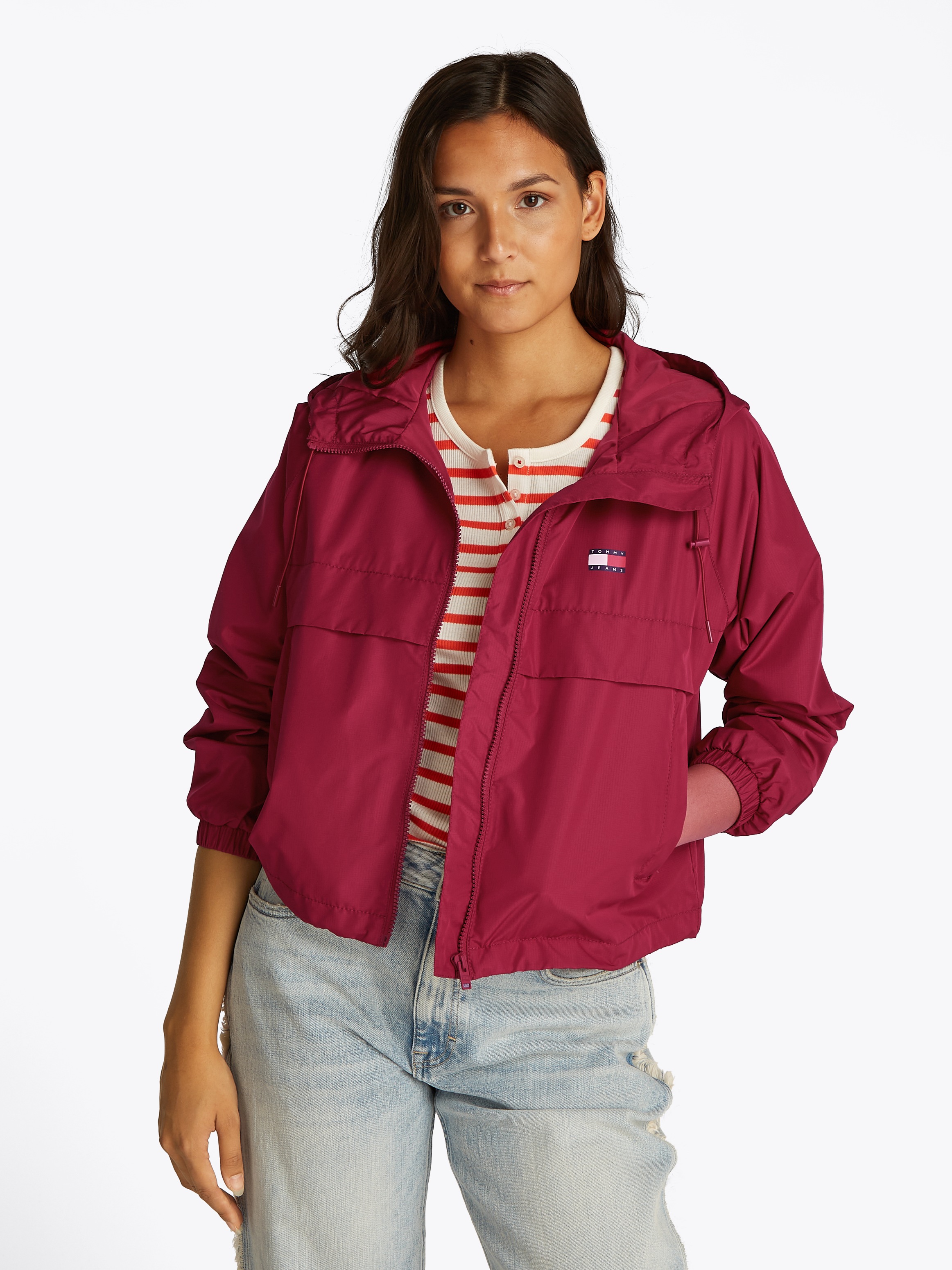 Tommy Jeans Windbreaker "TJW ESSENTIAL WINDBREAKER EXT", mit Kapuze, mit Lo günstig online kaufen