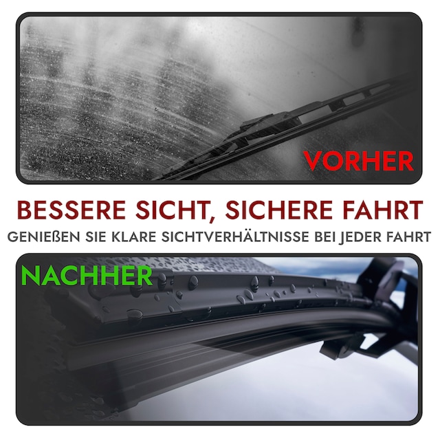 RECAMBO Scheibenwischblätter »für SEAT IBIZA IV - IBIZA ST - 6J; 6P -  2008-2017 - Scheibenwischer«, Front: 400 mm + 600 mm - Klare Sicht,  jederzeit